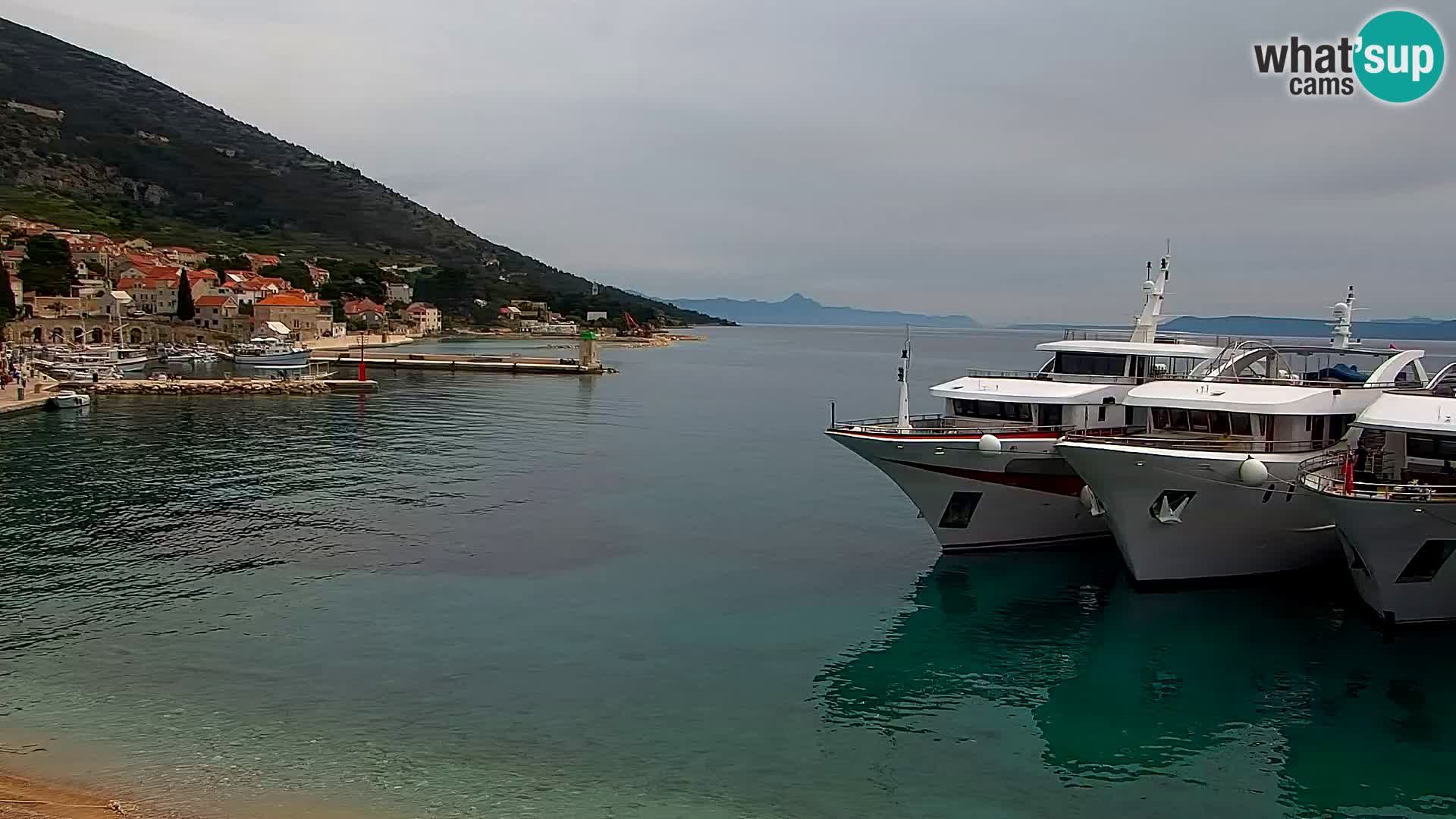 Webcam Bol centre-ville & marina – Vue en direct depuis Bol, île de Brač