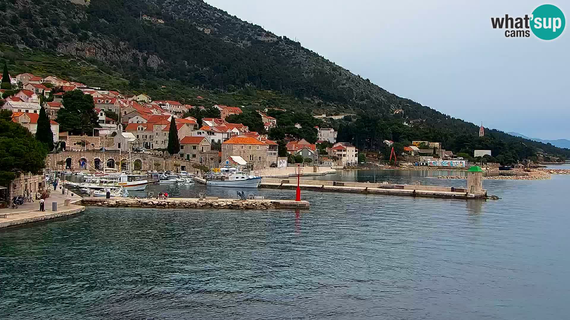 Webcam Bol Centre-Ville & Marina – Vue en direct depuis Bol, île de Brač