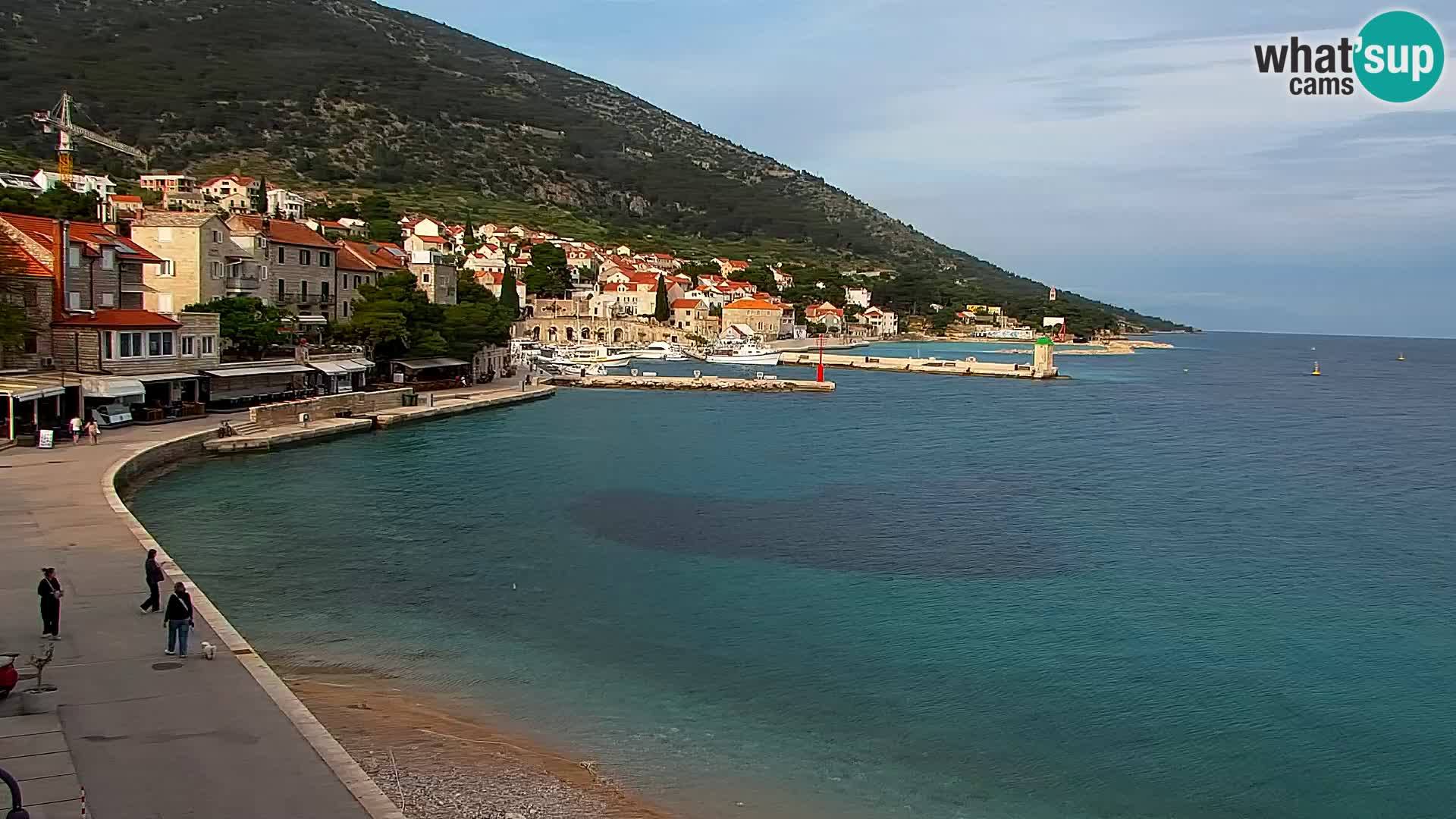 Webcam Bol centre-ville & marina – Vue en direct depuis Bol, île de Brač