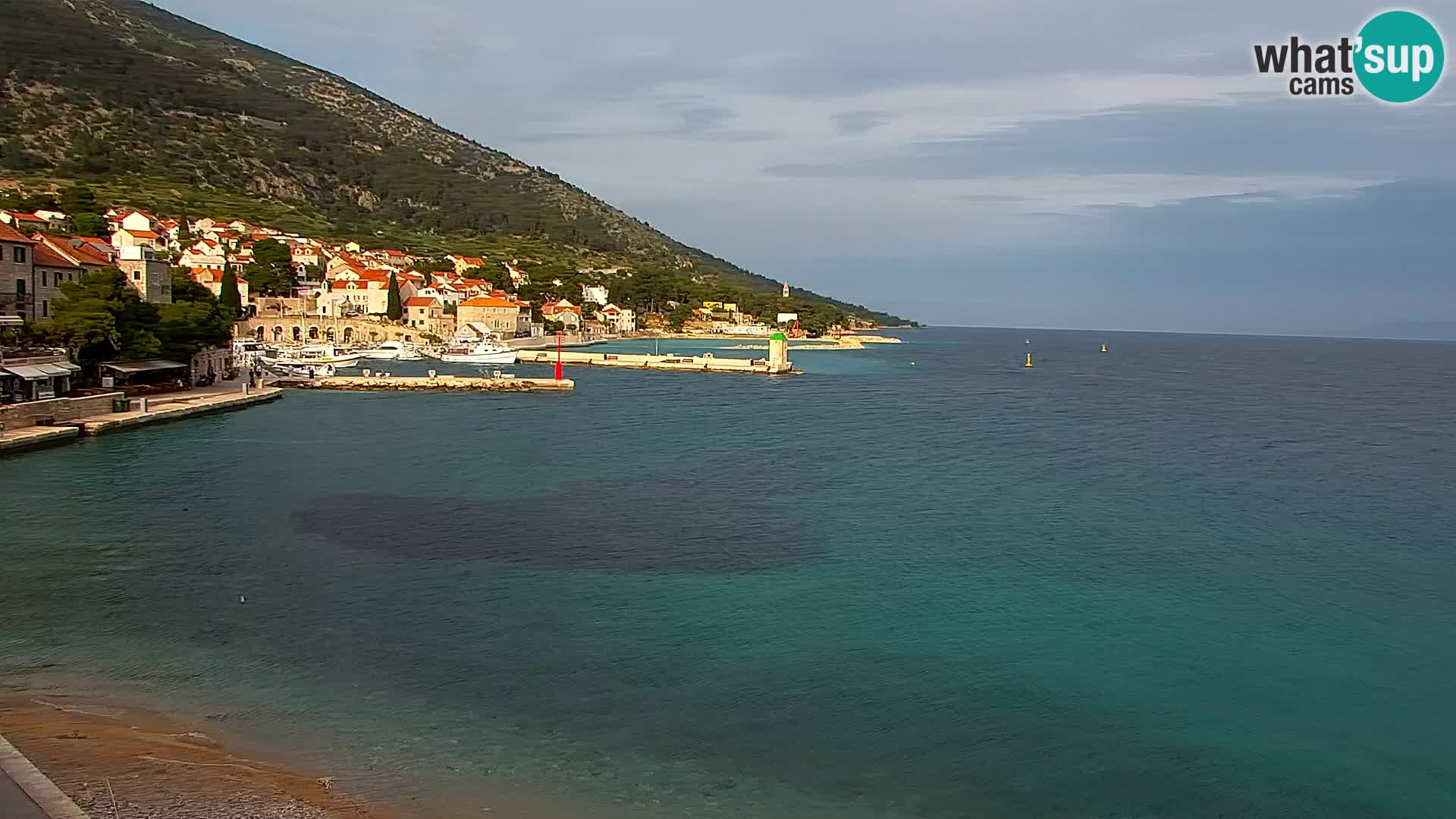 Webcam Bol centre-ville & marina – Vue en direct depuis Bol, île de Brač
