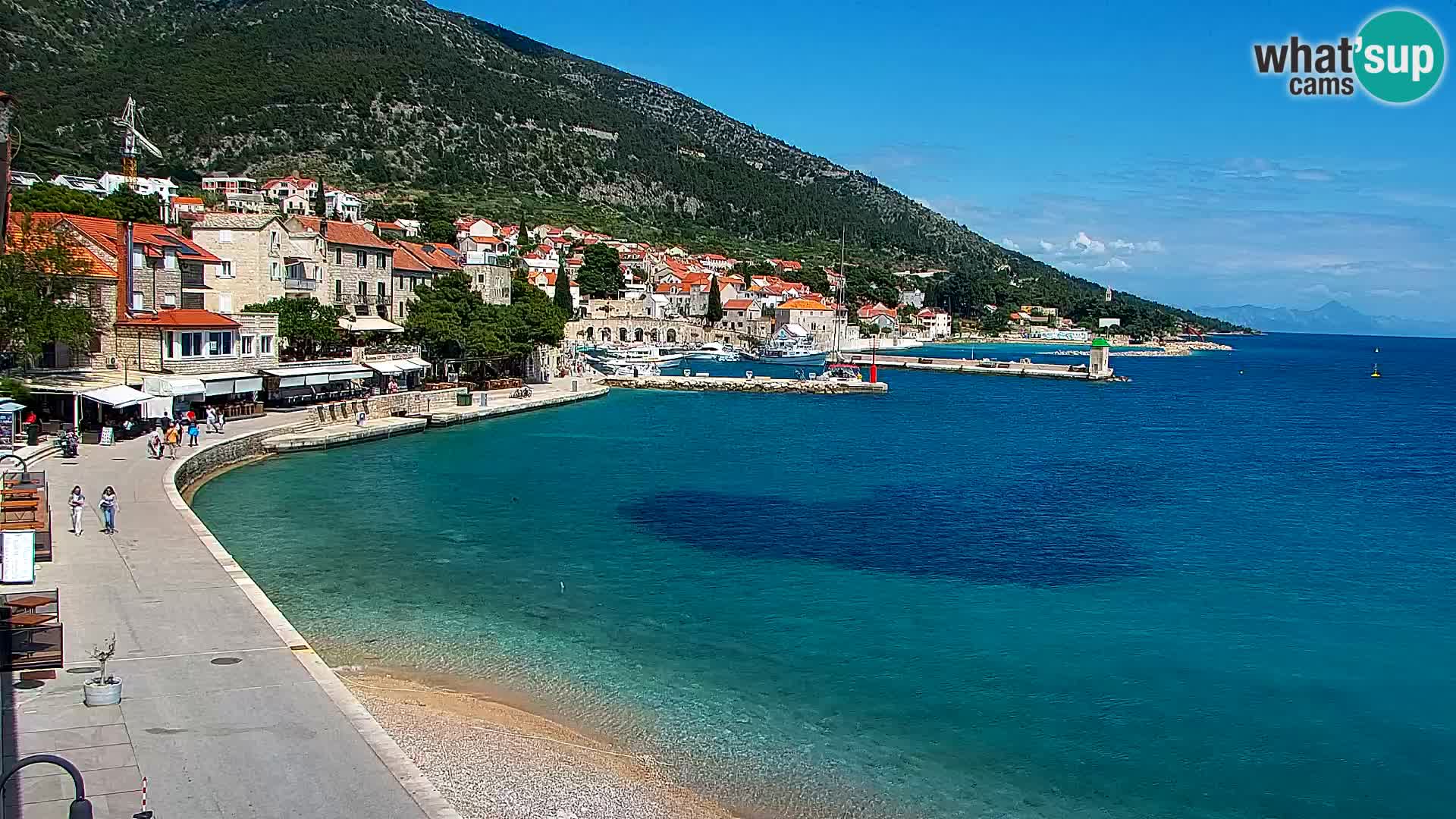 Webcam Bol Centre-Ville & Marina – Vue en direct depuis Bol, île de Brač