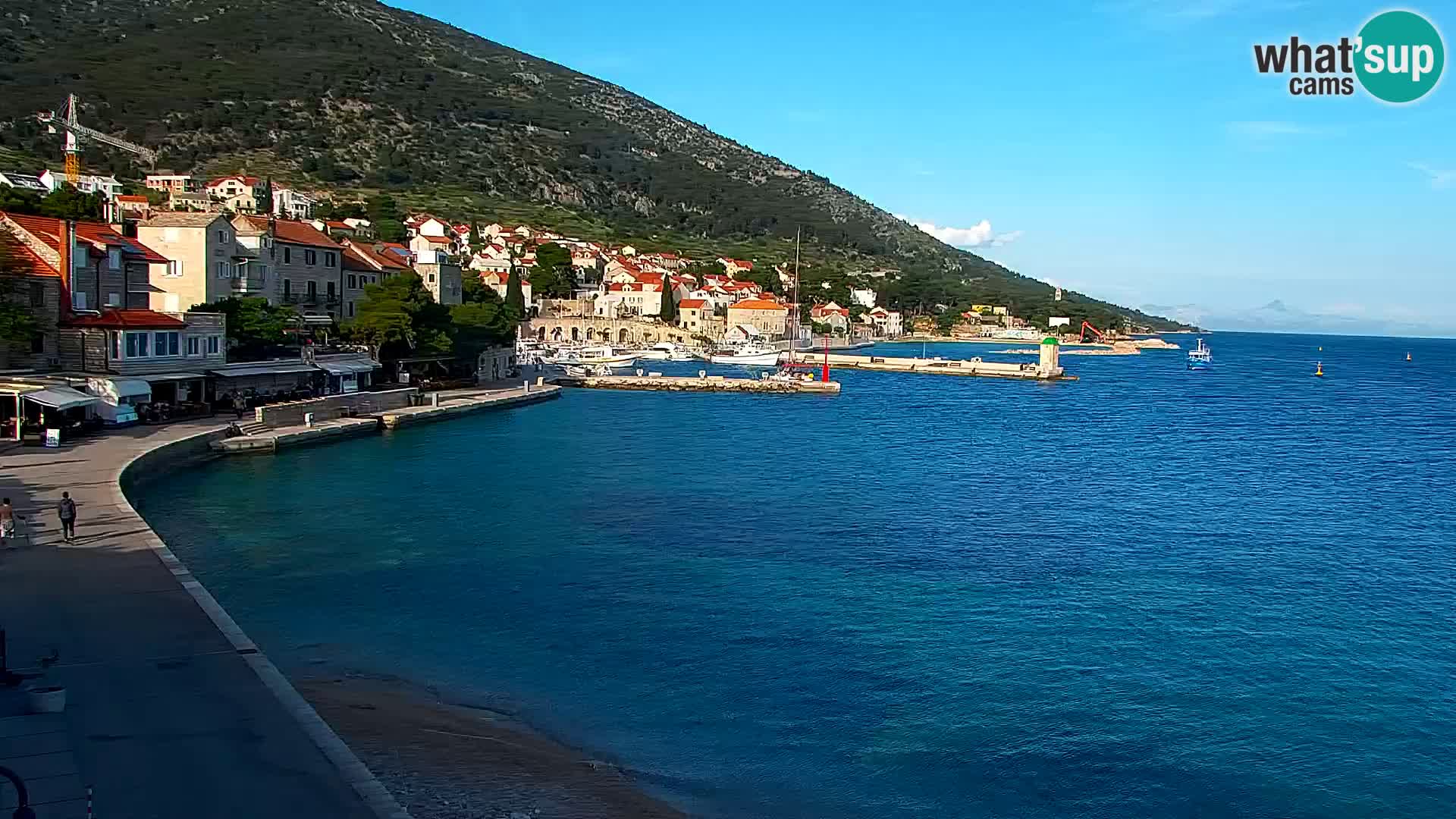 Webcam Bol centre-ville & marina – Vue en direct depuis Bol, île de Brač