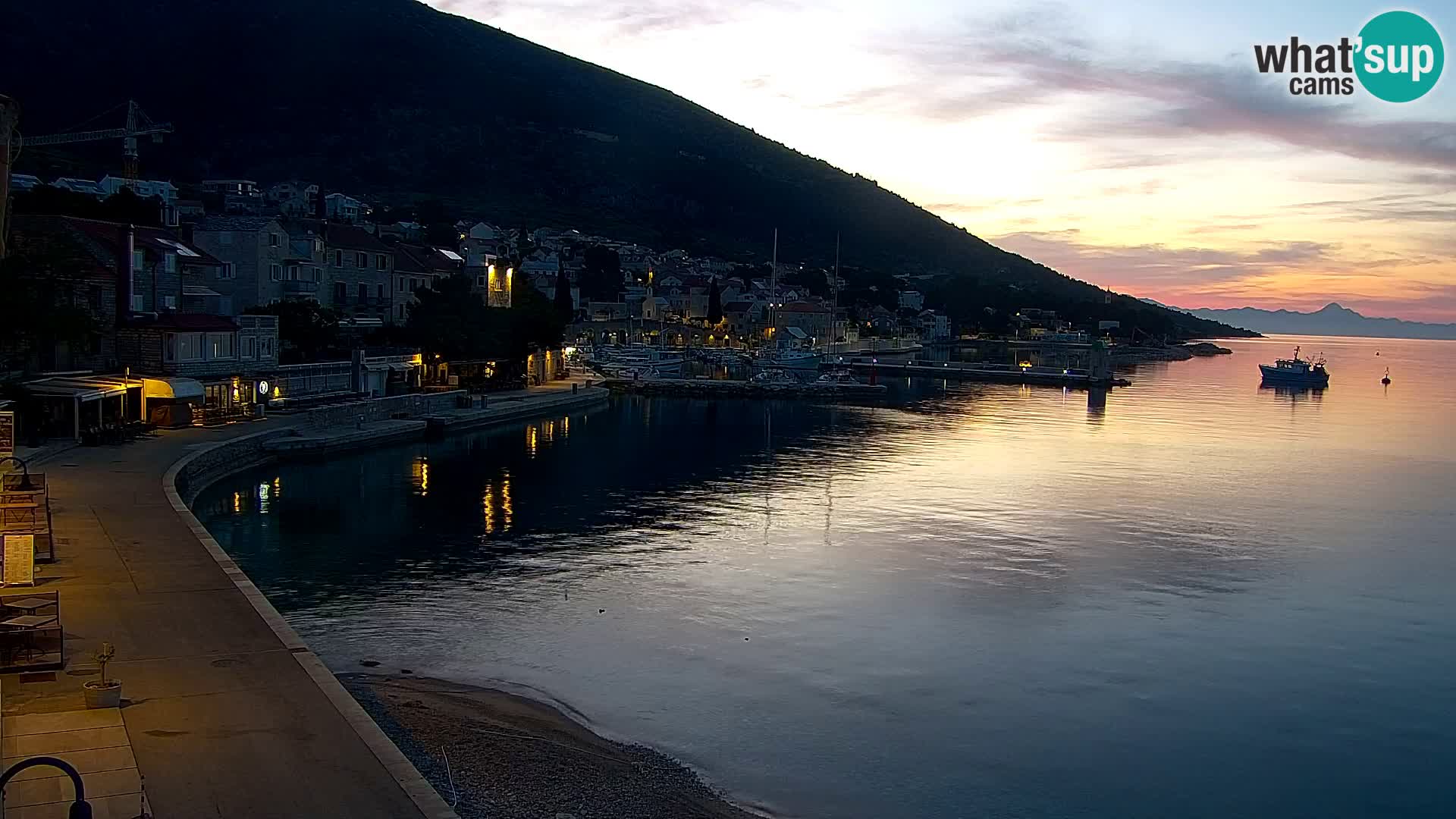Webcam Bol Centre-Ville & Marina – Vue en direct depuis Bol, île de Brač