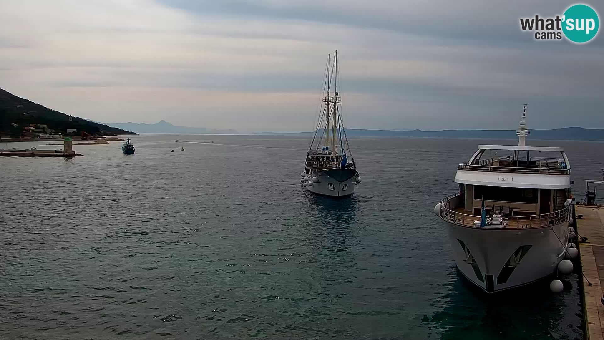 Webcam Bol centre-ville & marina – Vue en direct depuis Bol, île de Brač