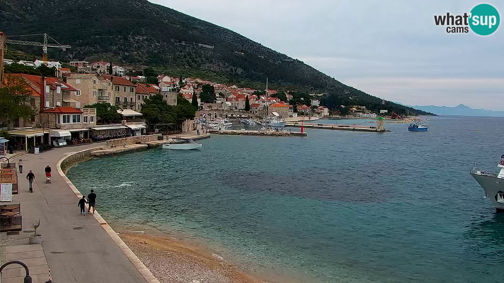Webcam Bol centre-ville & marina – Vue en direct depuis Bol, île de Brač