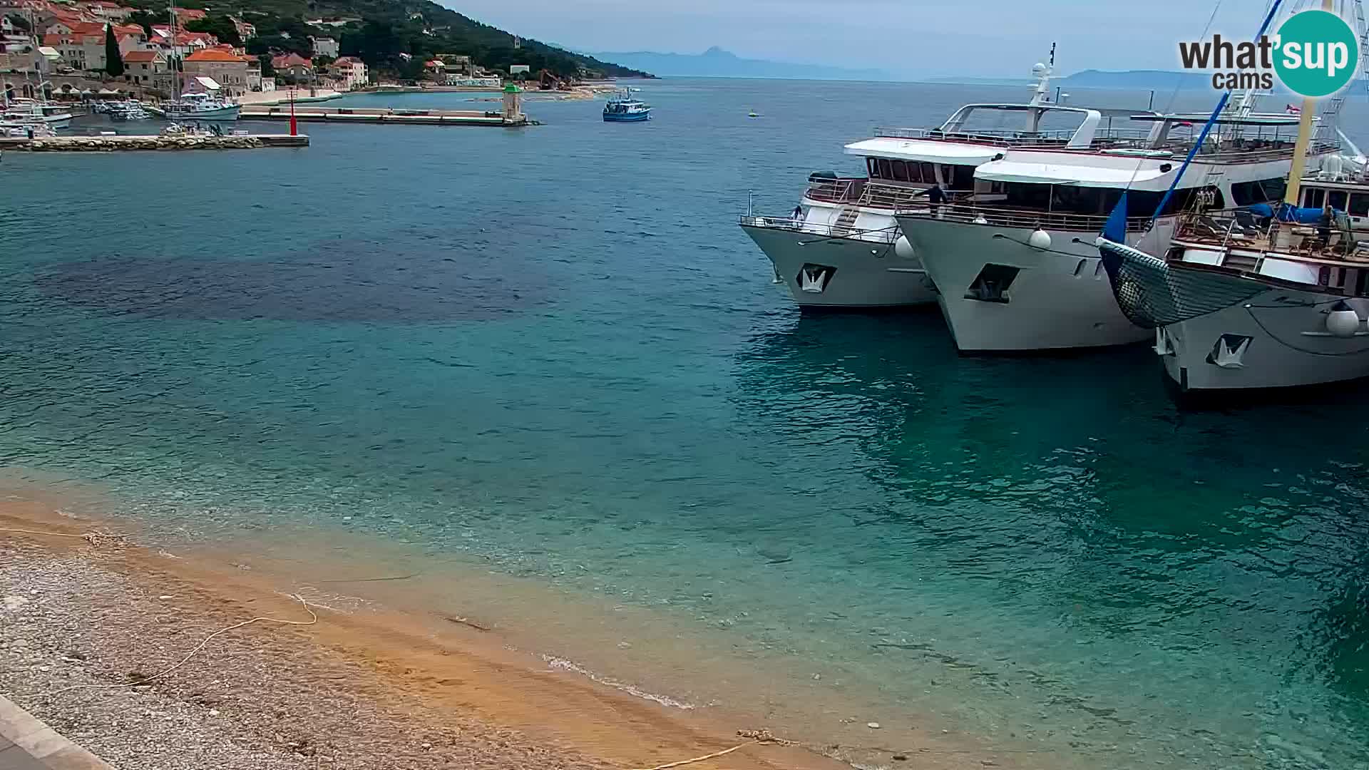 Webcam Bol Centre-Ville & Marina – Vue en direct depuis Bol, île de Brač