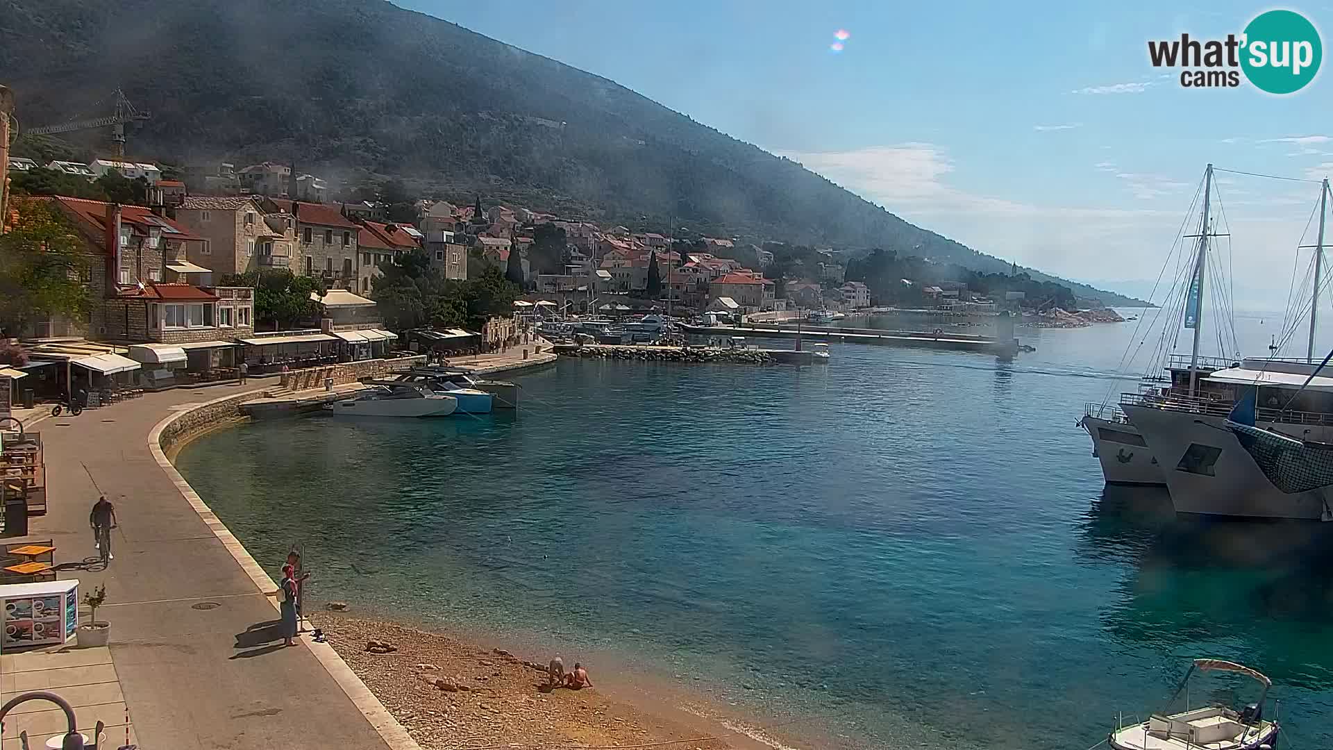 Webcam Bol Centre-Ville & Marina – Vue en direct depuis Bol, île de Brač
