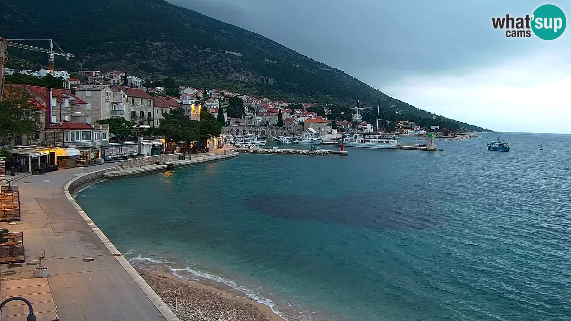 Webcam Bol Centre-Ville & Marina – Vue en direct depuis Bol, île de Brač