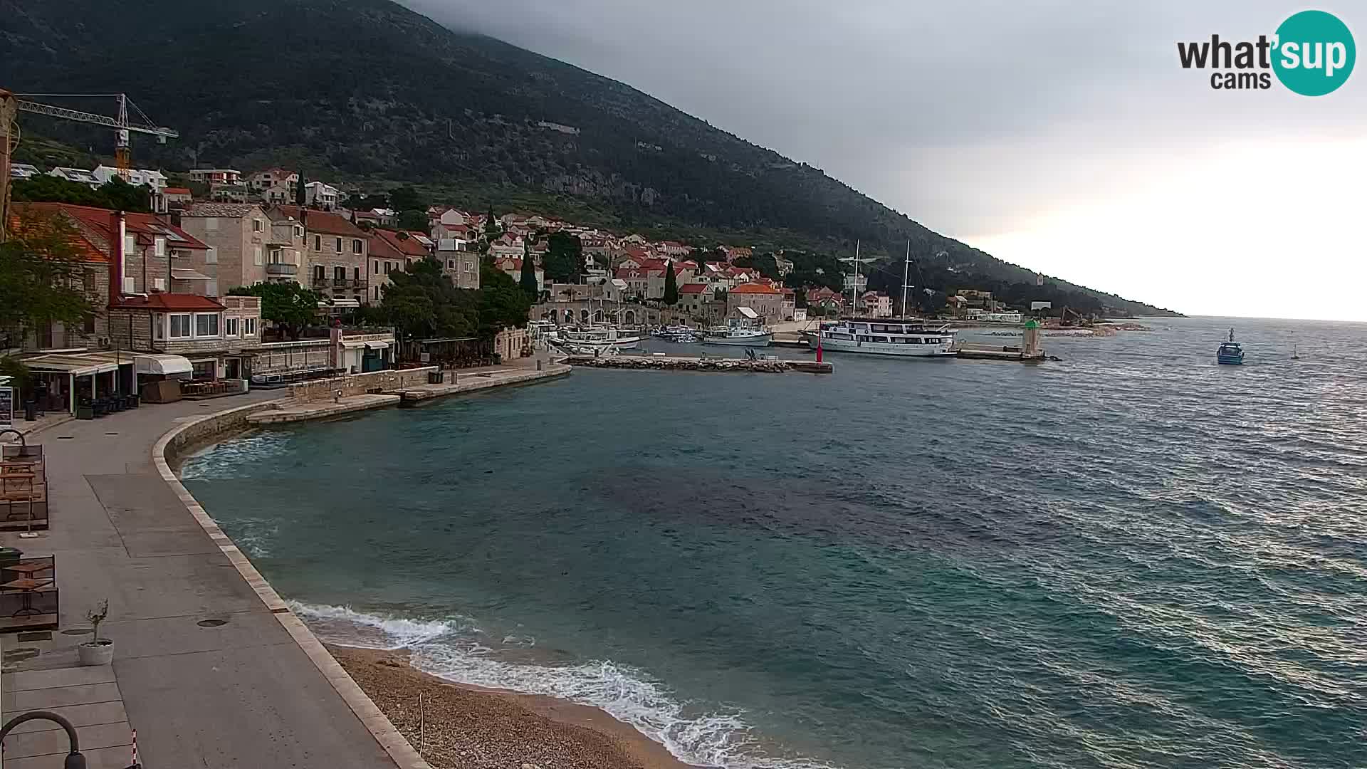 Webcam Bol Centre-Ville & Marina – Vue en direct depuis Bol, île de Brač