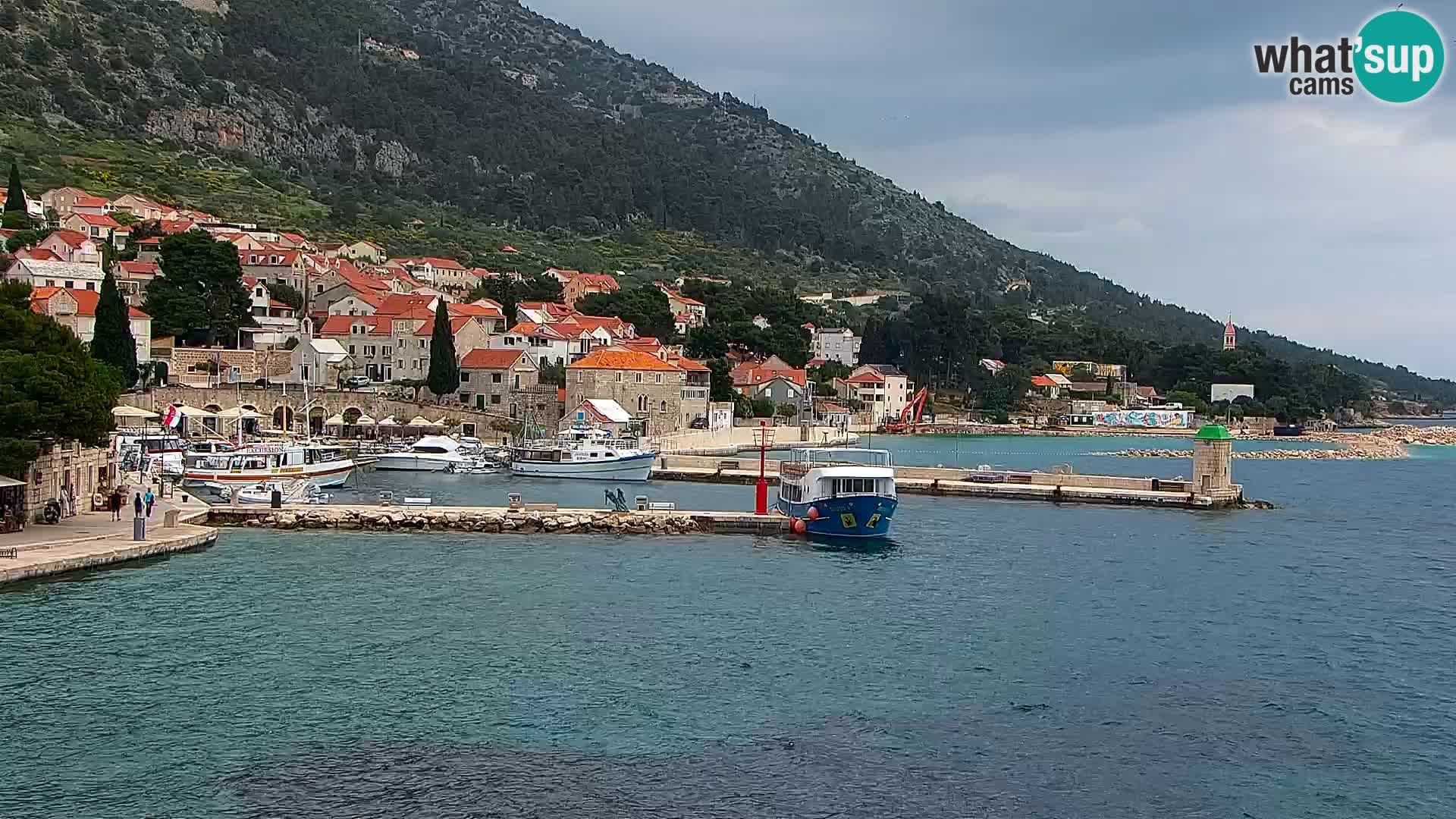 Webcam Bol Centre-Ville & Marina – Vue en direct depuis Bol, île de Brač
