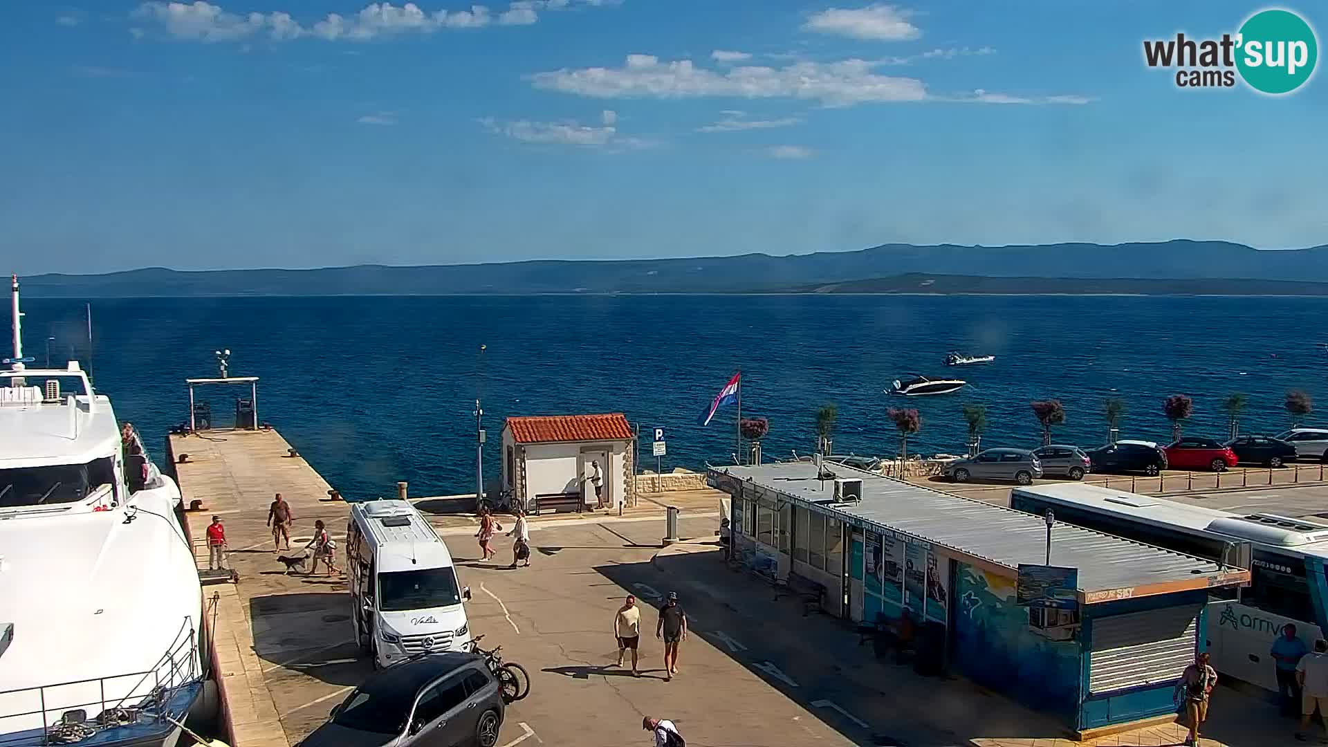 Webcam Bol centre-ville & marina – Vue en direct depuis Bol, île de Brač