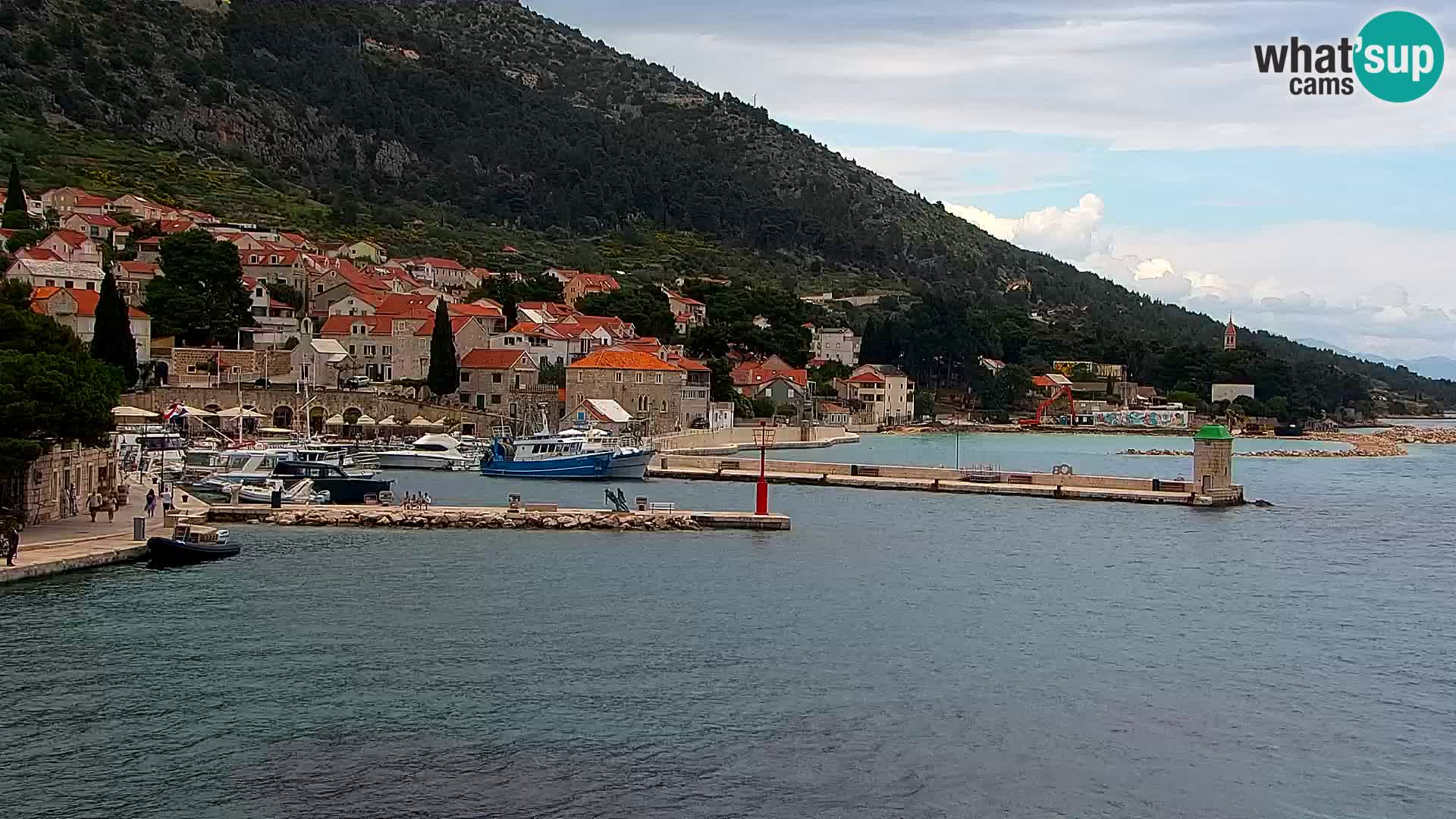 Webcam Bol centre-ville & marina – Vue en direct depuis Bol, île de Brač