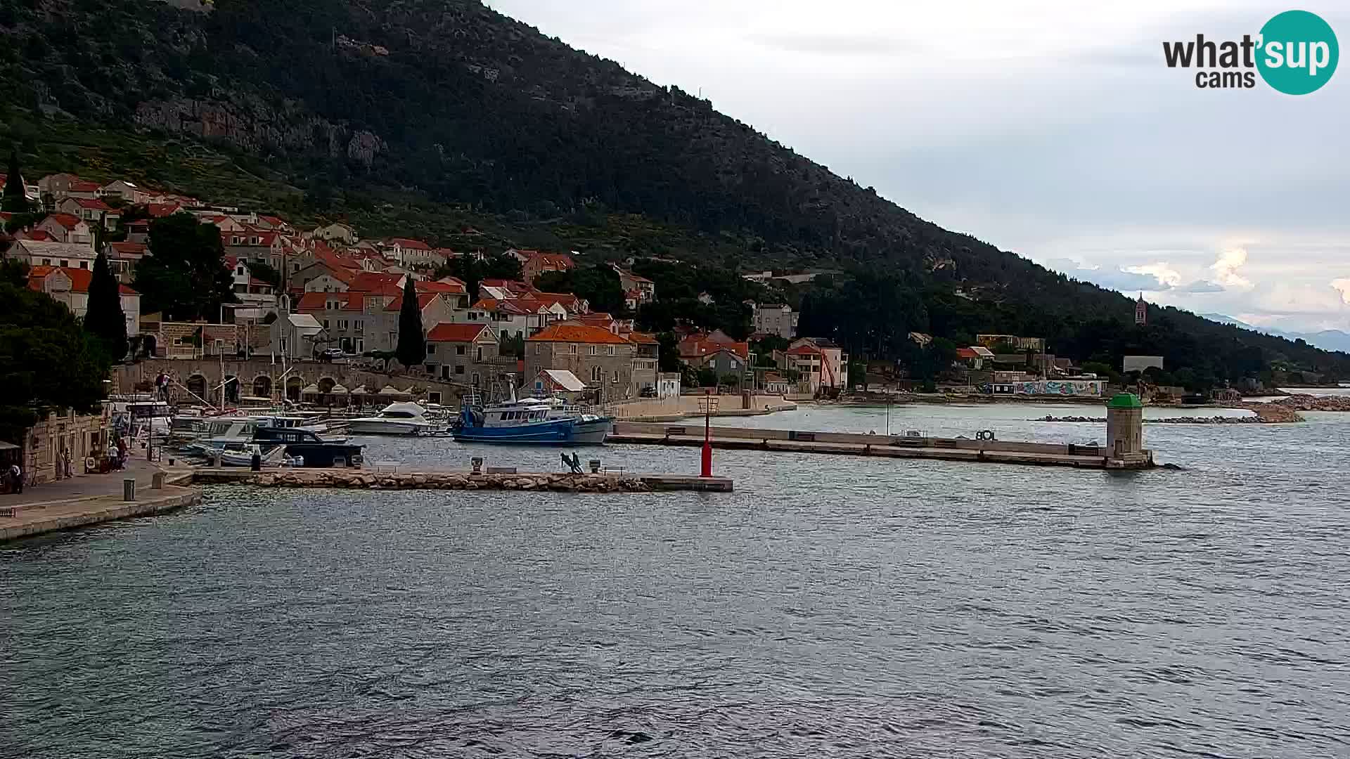 Webcam Bol centre-ville & marina – Vue en direct depuis Bol, île de Brač