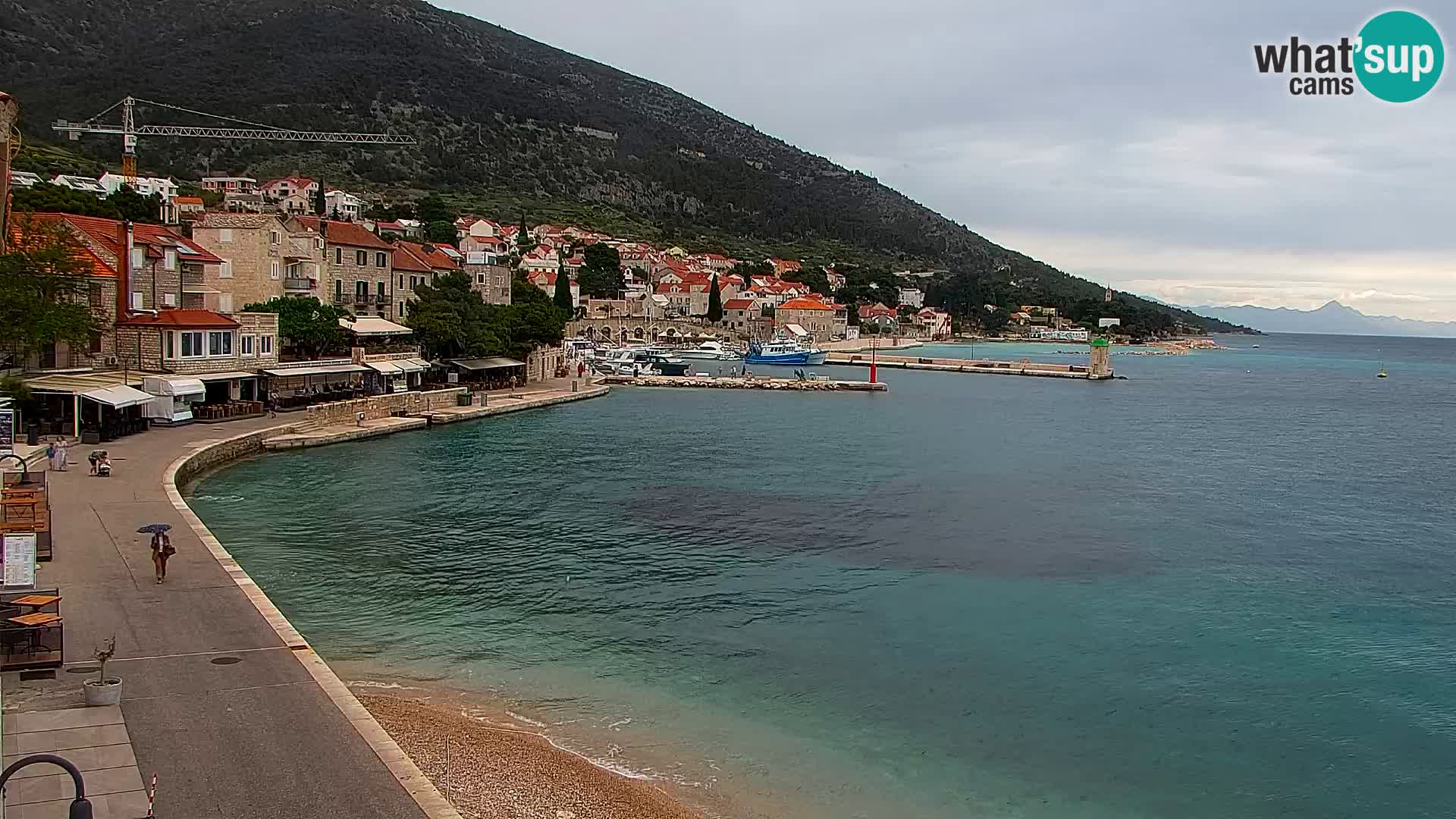 Webcam Bol Centre-Ville & Marina – Vue en direct depuis Bol, île de Brač