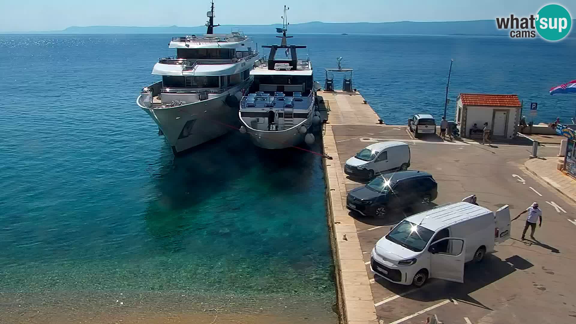 Webcam Bol Centre-Ville & Marina – Vue en direct depuis Bol, île de Brač