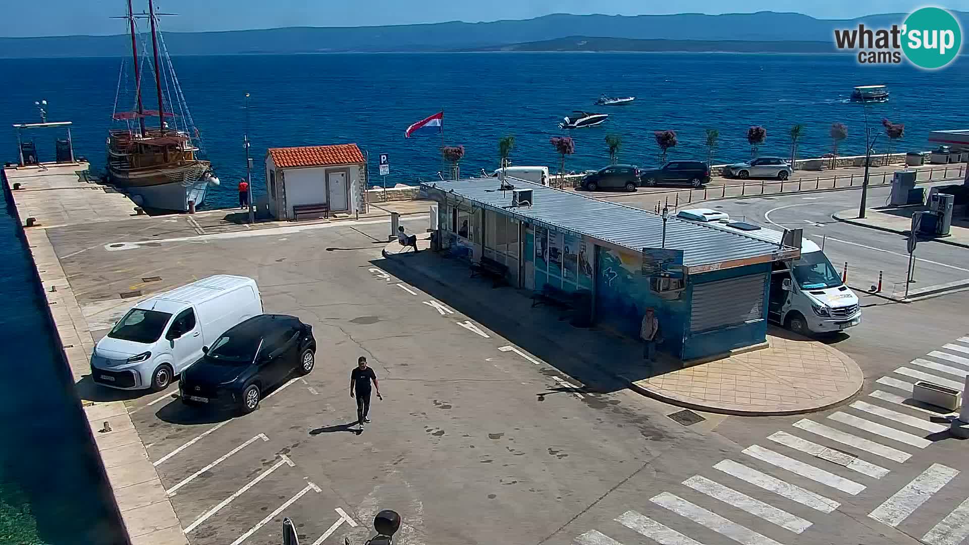 Webcam Bol centre-ville & marina – Vue en direct depuis Bol, île de Brač