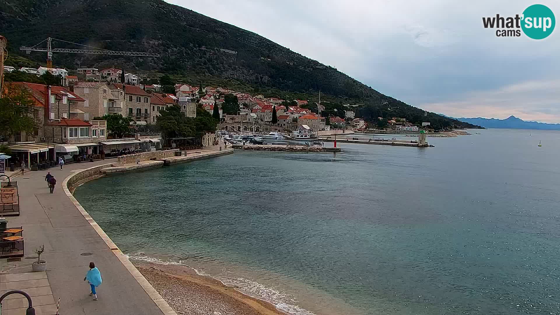 Webcam Bol centre-ville & marina – Vue en direct depuis Bol, île de Brač