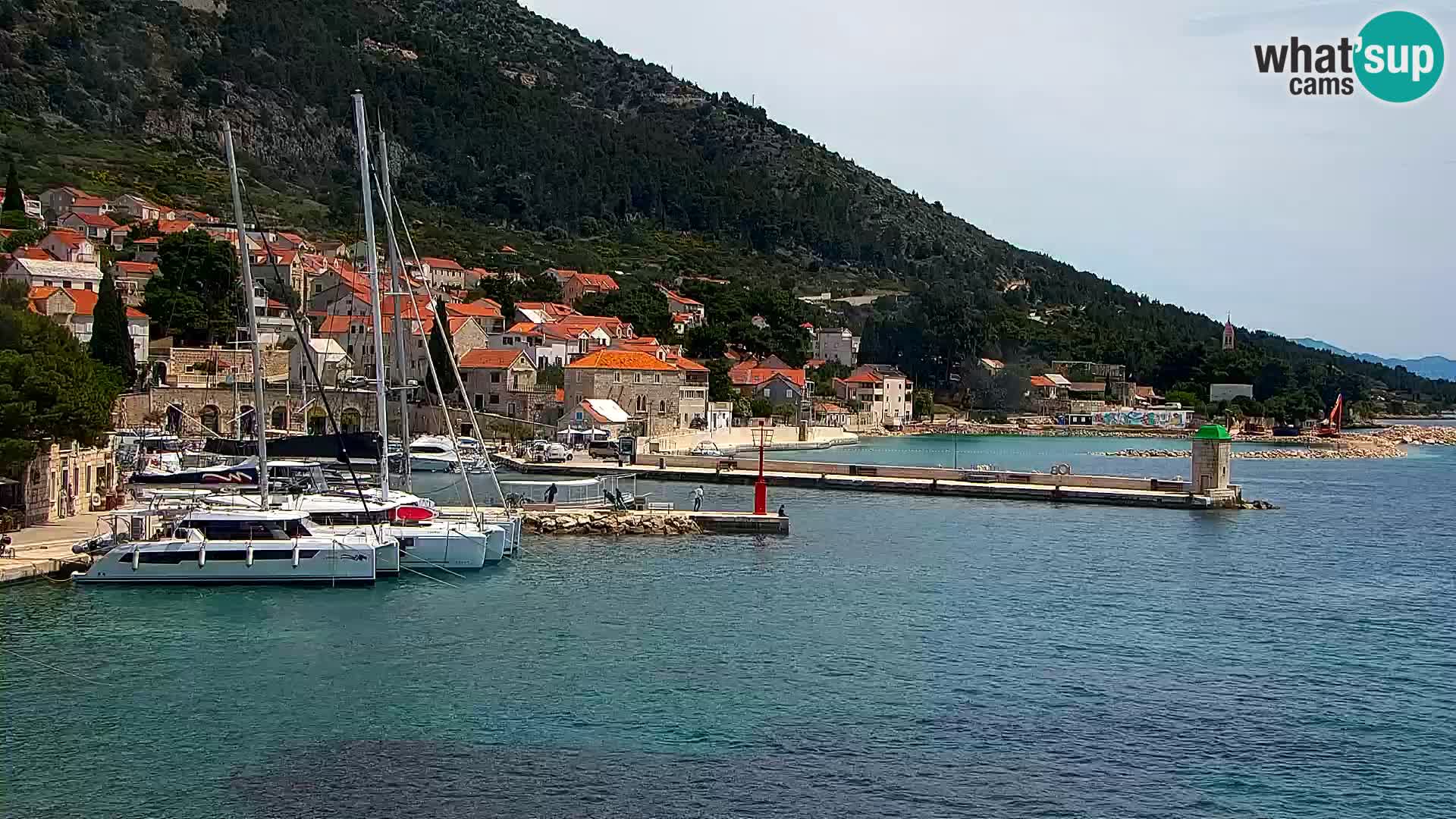 Webcam Bol Centre-Ville & Marina – Vue en direct depuis Bol, île de Brač