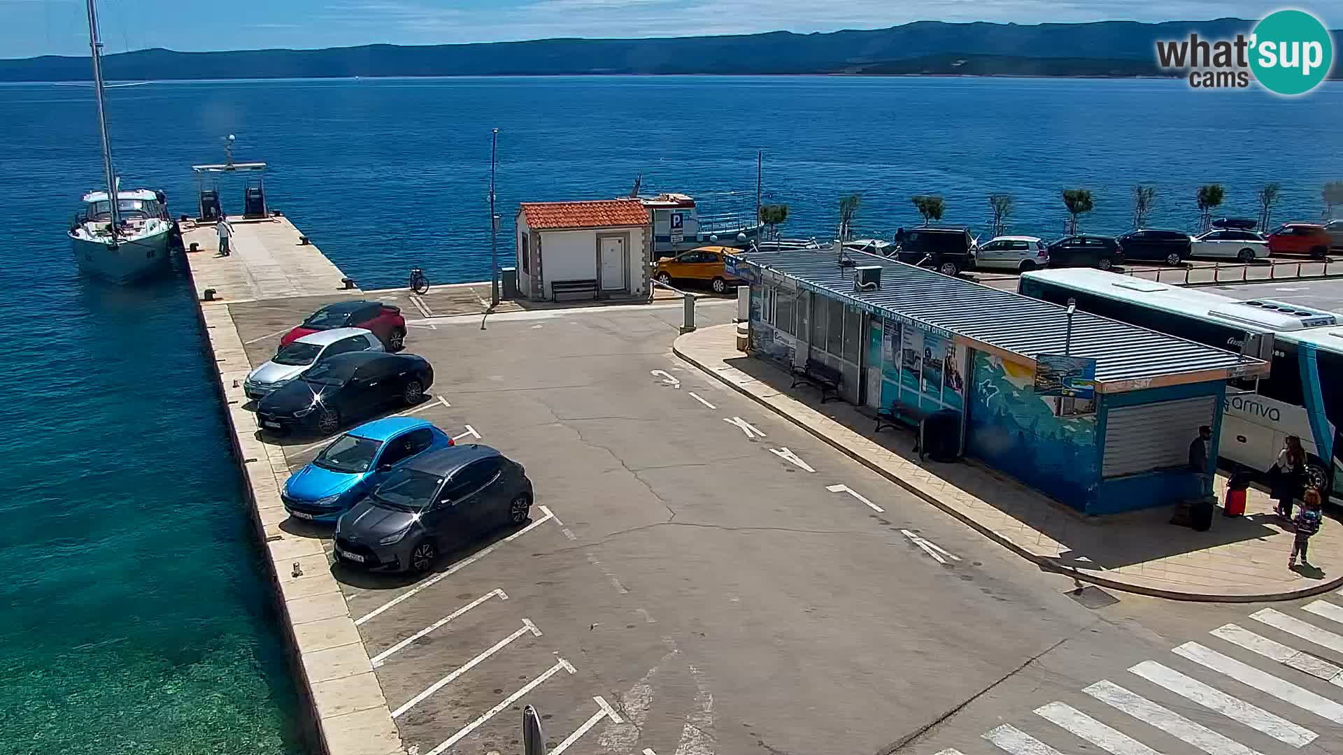 Webcam Bol Centre-Ville & Marina – Vue en direct depuis Bol, île de Brač