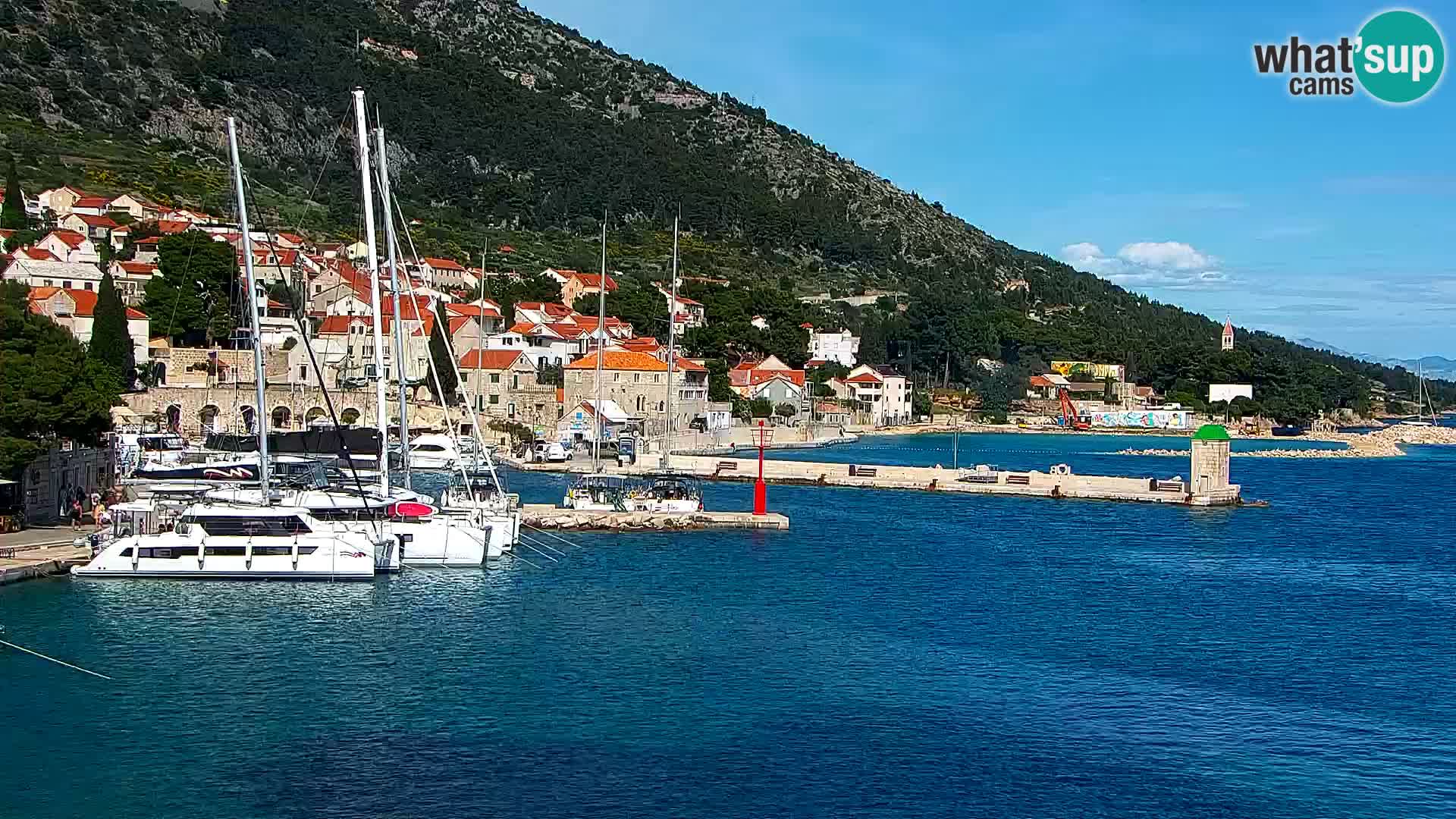 Webcam Bol Centre-Ville & Marina – Vue en direct depuis Bol, île de Brač
