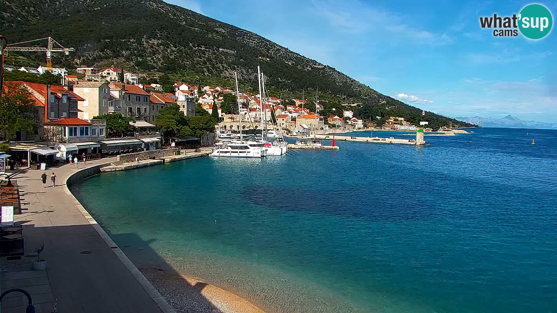 Webcam Bol centre-ville & marina – Vue en direct depuis Bol, île de Brač