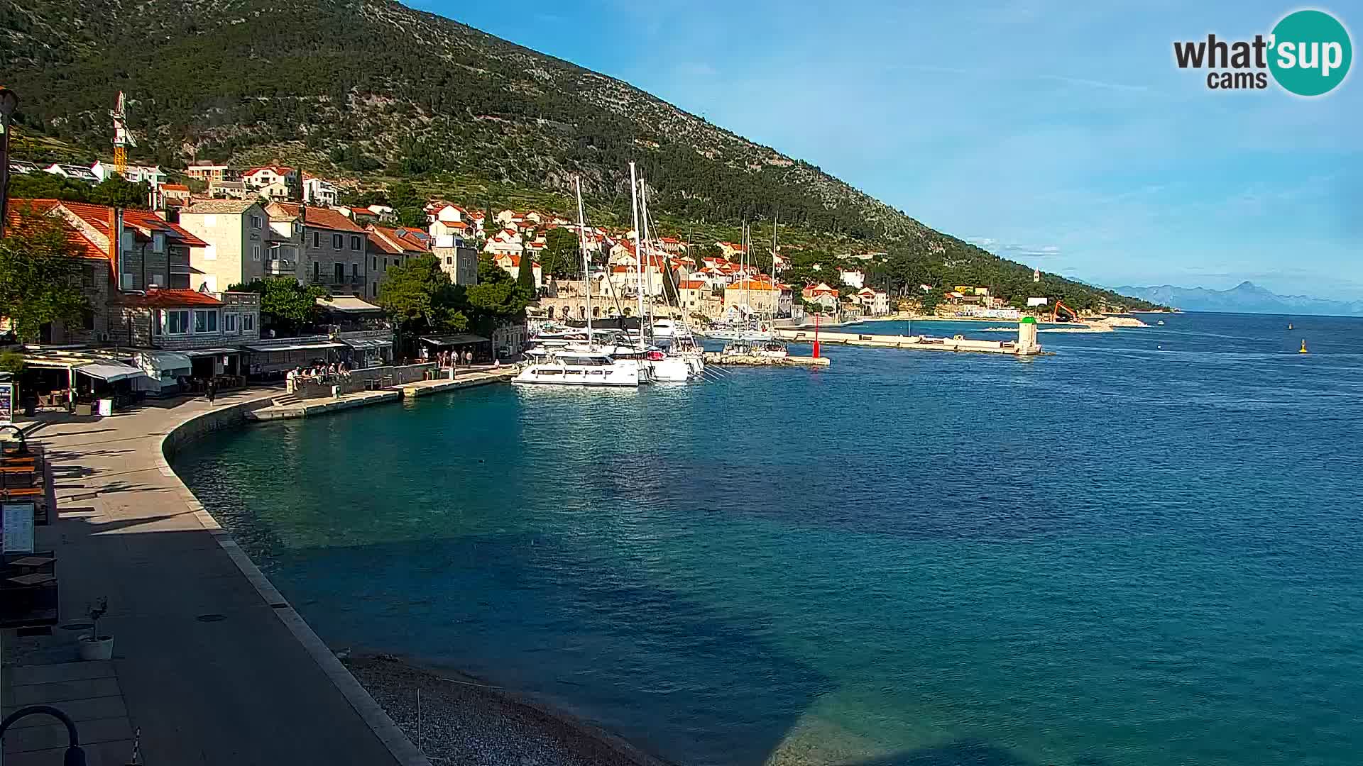 Webcam Bol Centre-Ville & Marina – Vue en direct depuis Bol, île de Brač