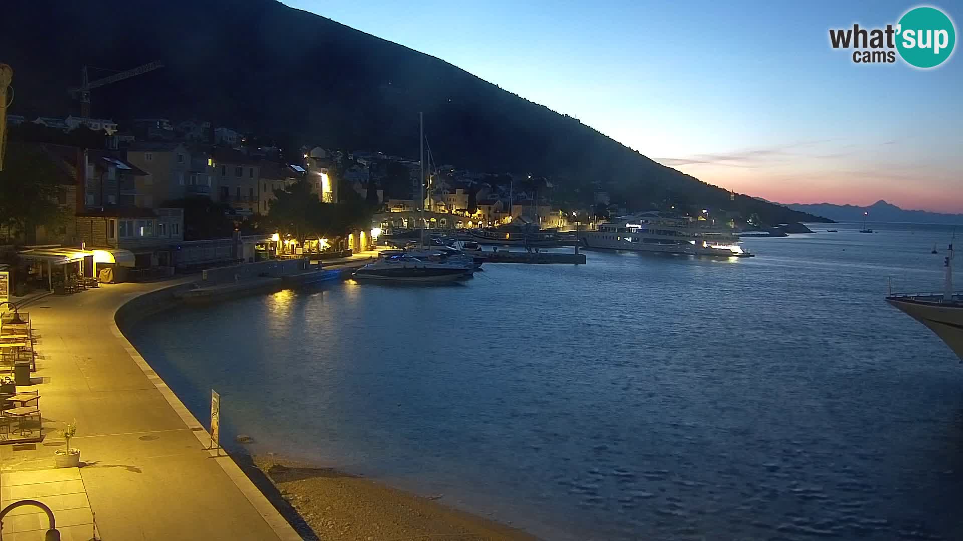 Webcam Bol Centre-Ville & Marina – Vue en direct depuis Bol, île de Brač