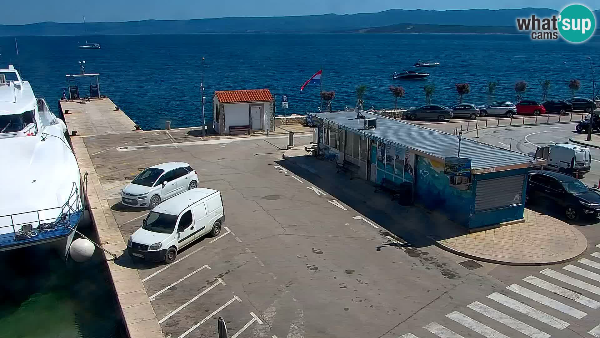 Webcam Bol centre-ville & marina – Vue en direct depuis Bol, île de Brač