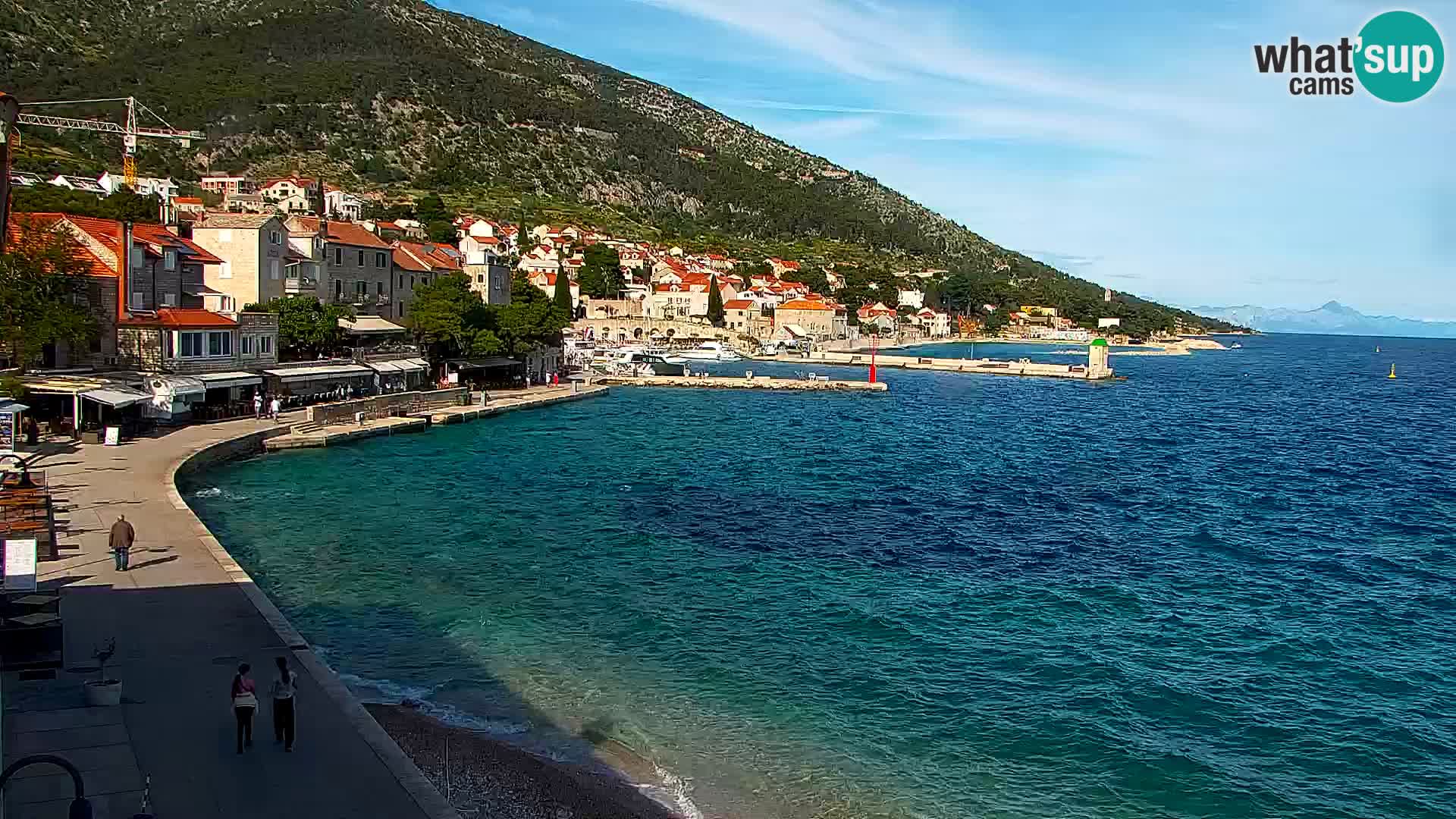 Webcam Bol Centro e Marina – Vista live dal porto di Bol
