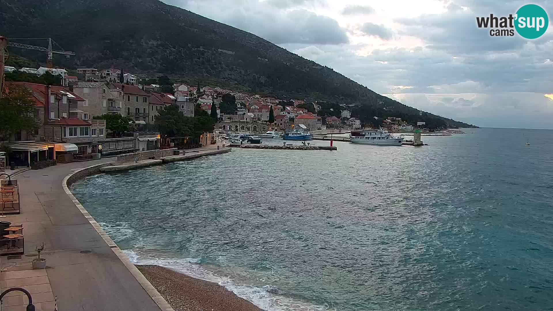 Webcam Bol Centre-Ville & Marina – Vue en direct depuis Bol, île de Brač