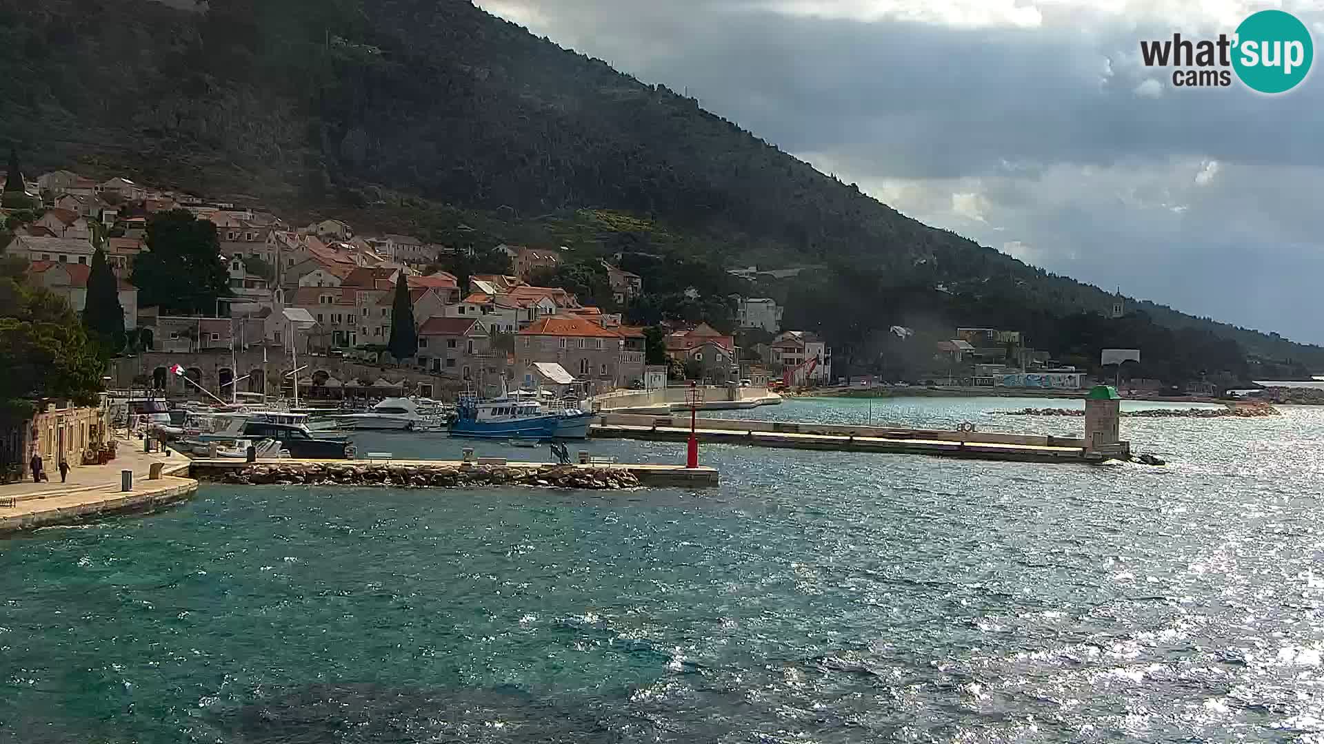 Webcam Bol Centre-Ville & Marina – Vue en direct depuis Bol, île de Brač