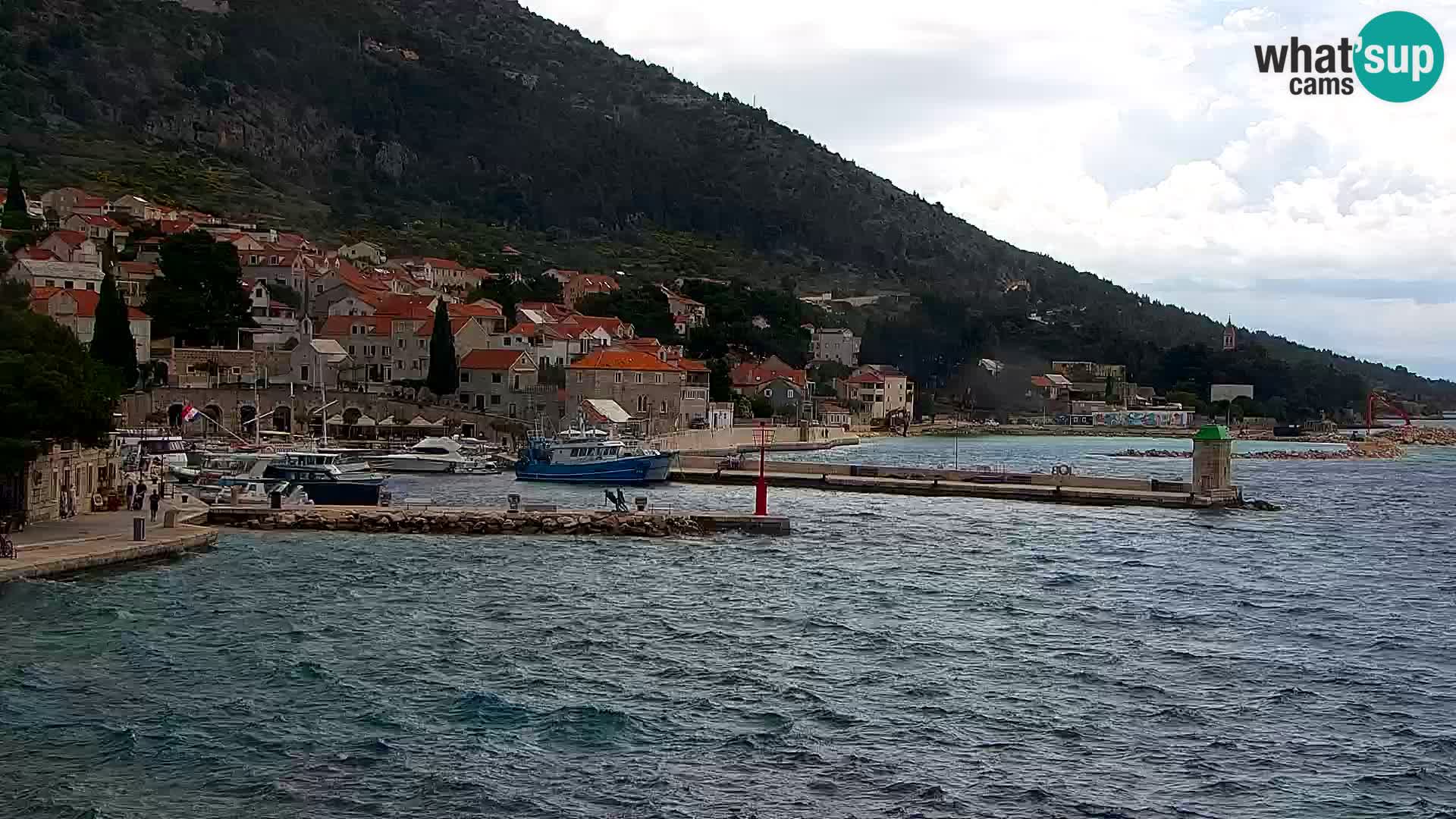 Webcam Bol centre-ville & marina – Vue en direct depuis Bol, île de Brač