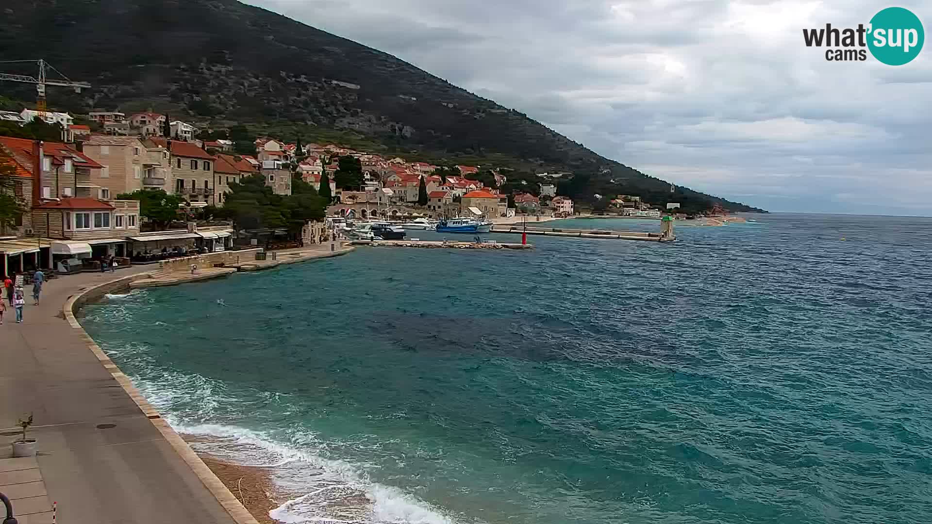 Webcam Bol centre-ville & marina – Vue en direct depuis Bol, île de Brač
