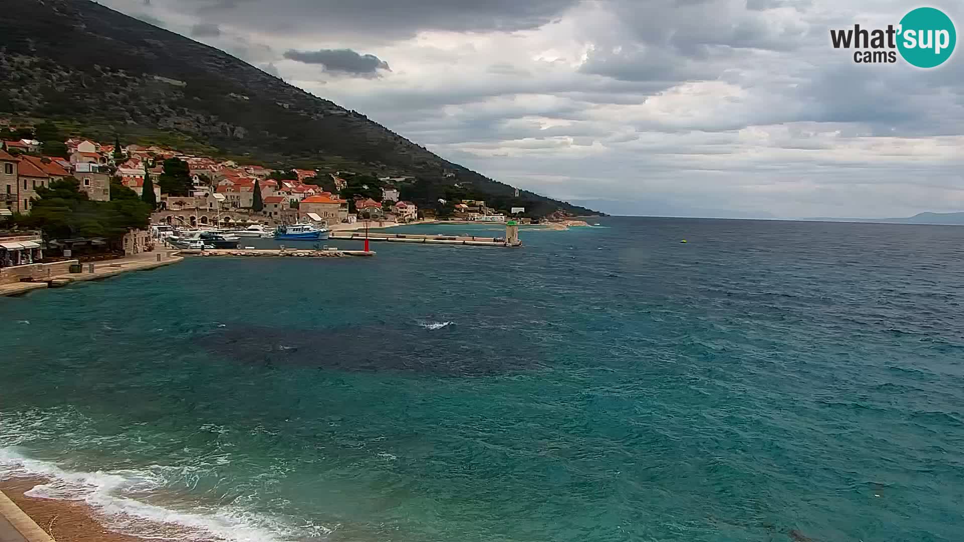 Webcam Bol Centre-Ville & Marina – Vue en direct depuis Bol, île de Brač