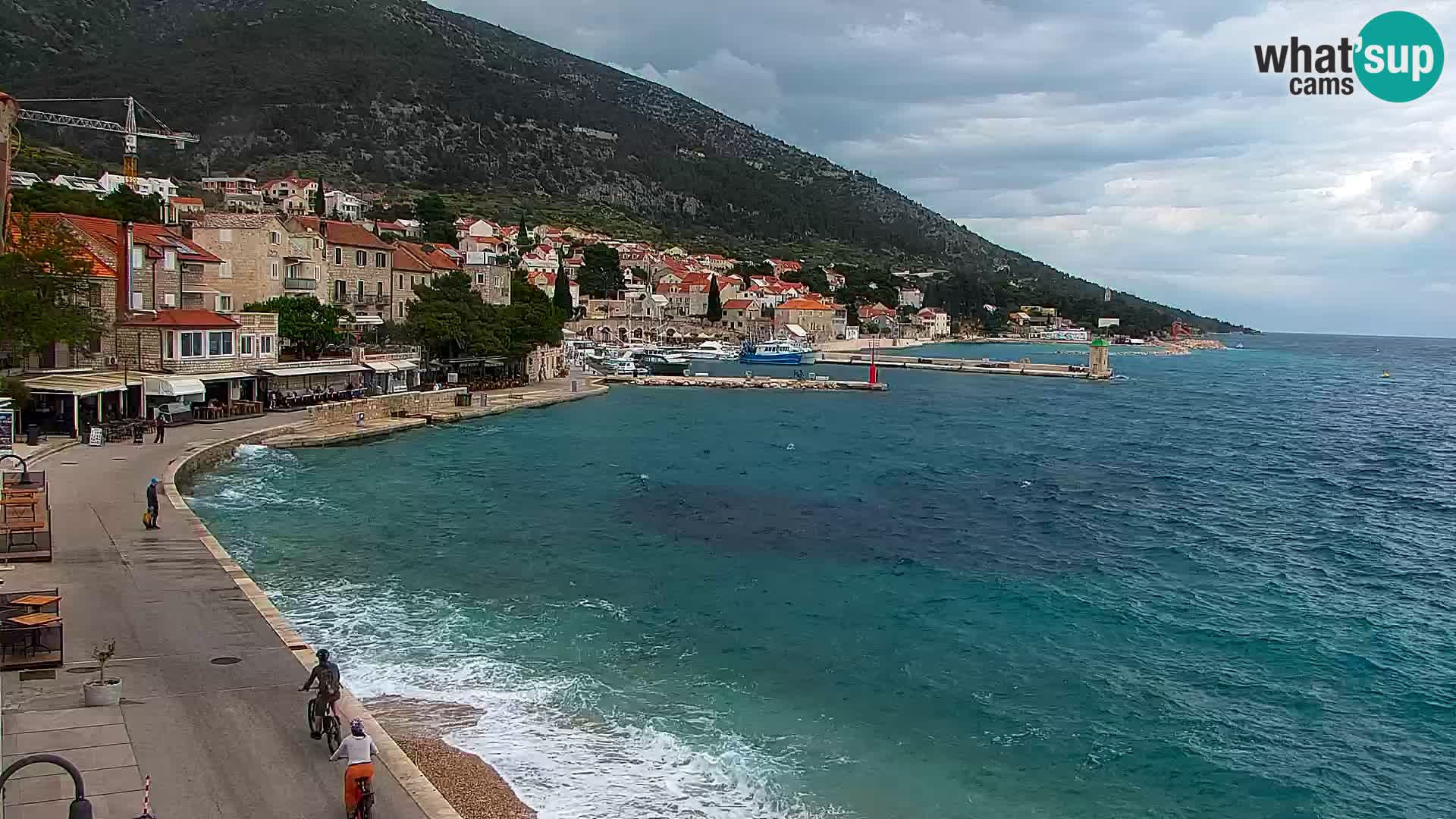 Webcam Bol centre-ville & marina – Vue en direct depuis Bol, île de Brač