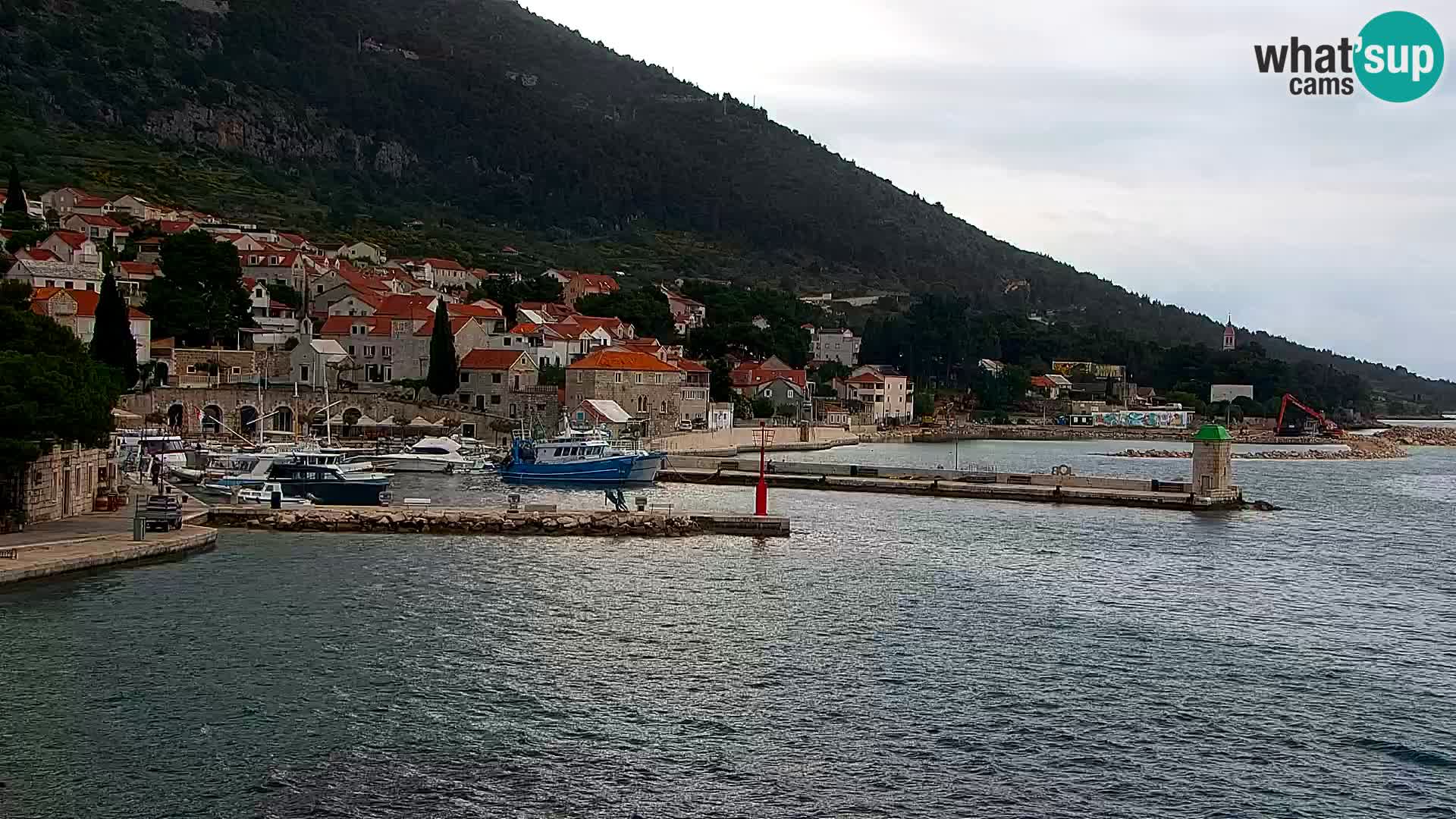 Webcam Bol Centre-Ville & Marina – Vue en direct depuis Bol, île de Brač