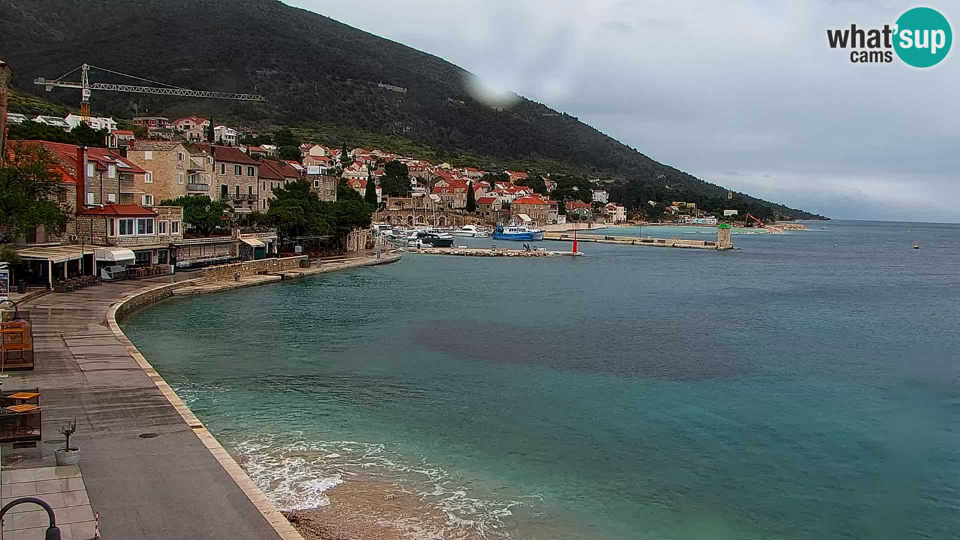 Webcam Bol Centre-Ville & Marina – Vue en direct depuis Bol, île de Brač