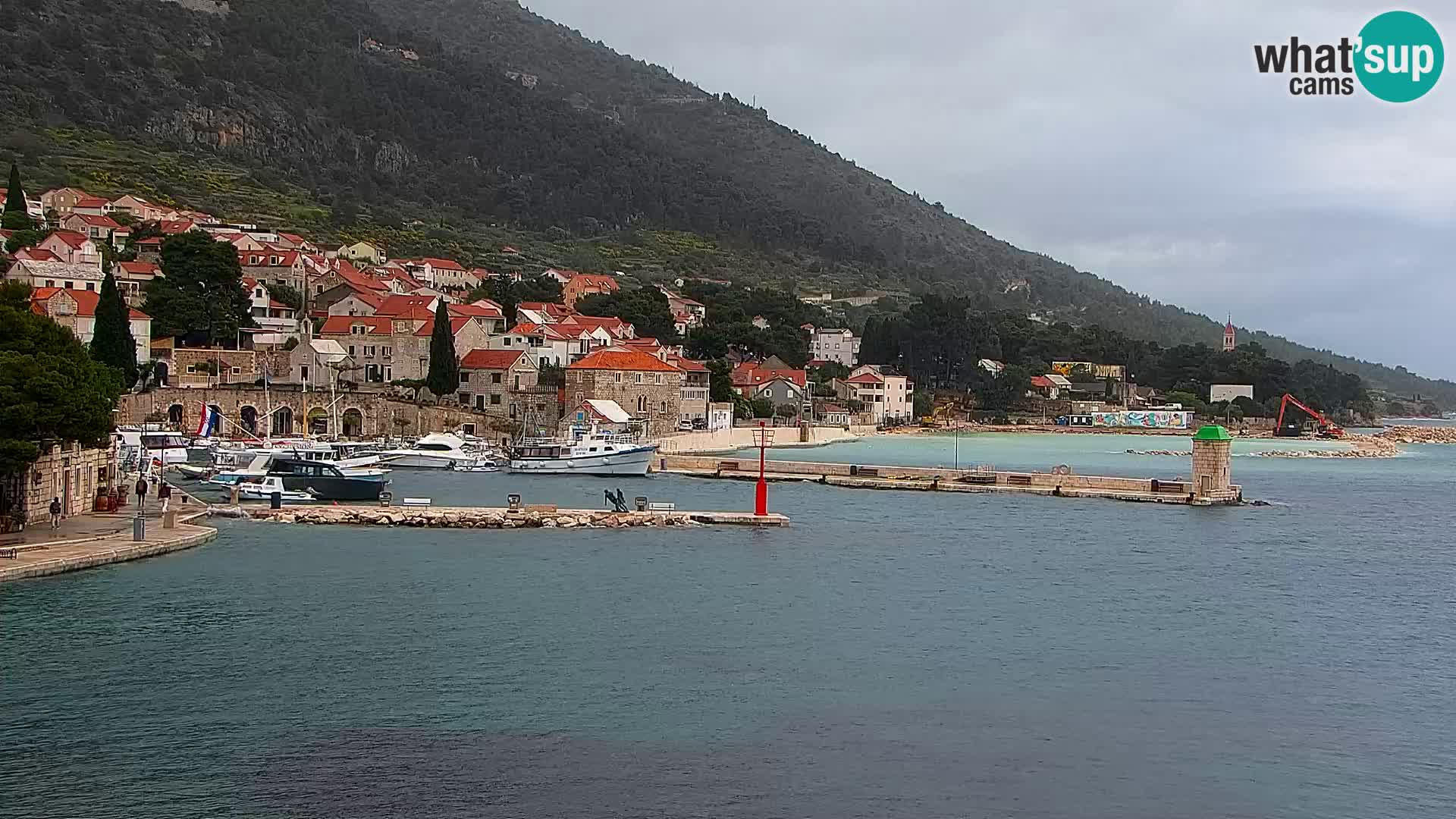 Webcam Bol Centre-Ville & Marina – Vue en direct depuis Bol, île de Brač