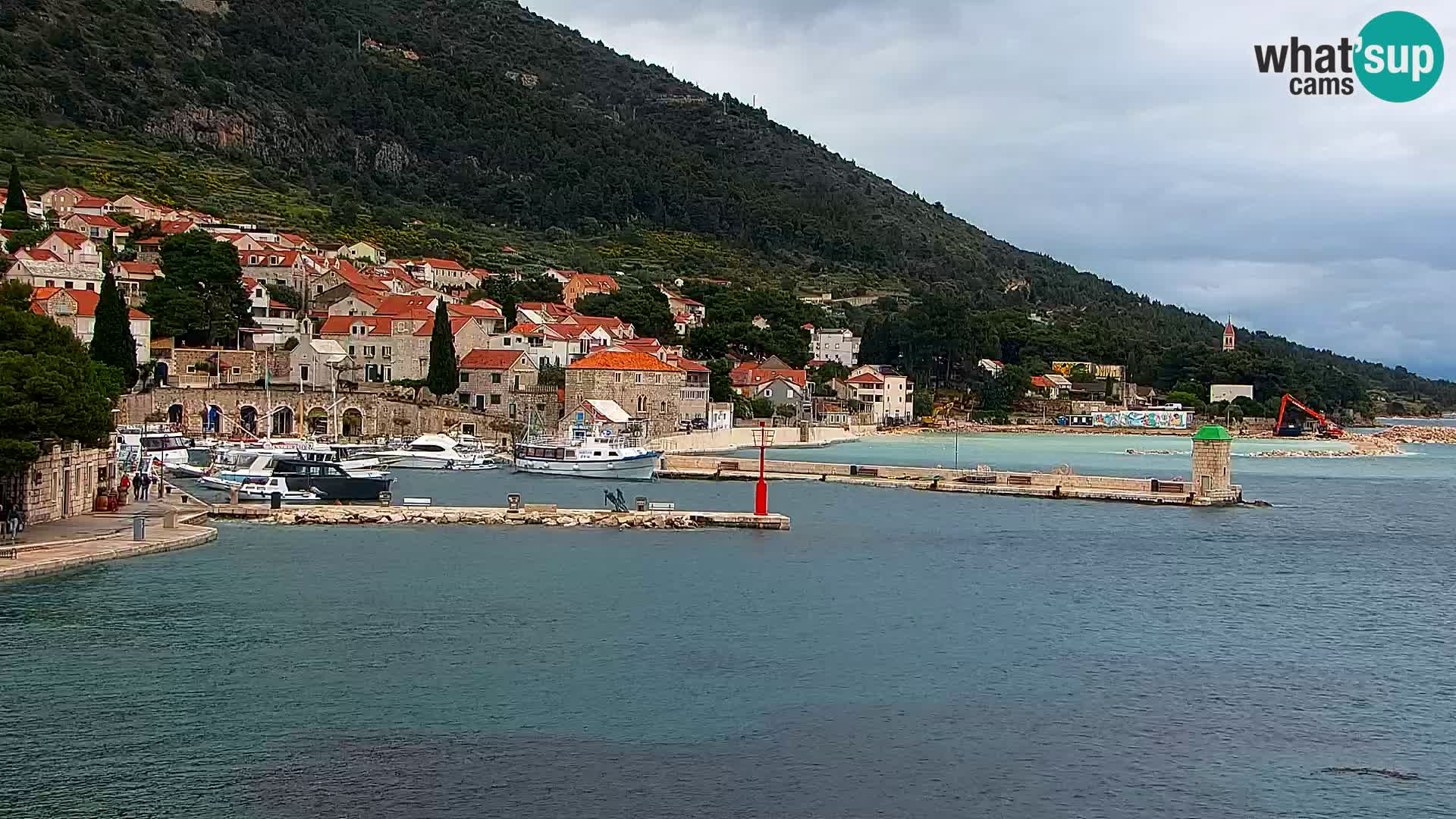 Webcam Bol Centre-Ville & Marina – Vue en direct depuis Bol, île de Brač