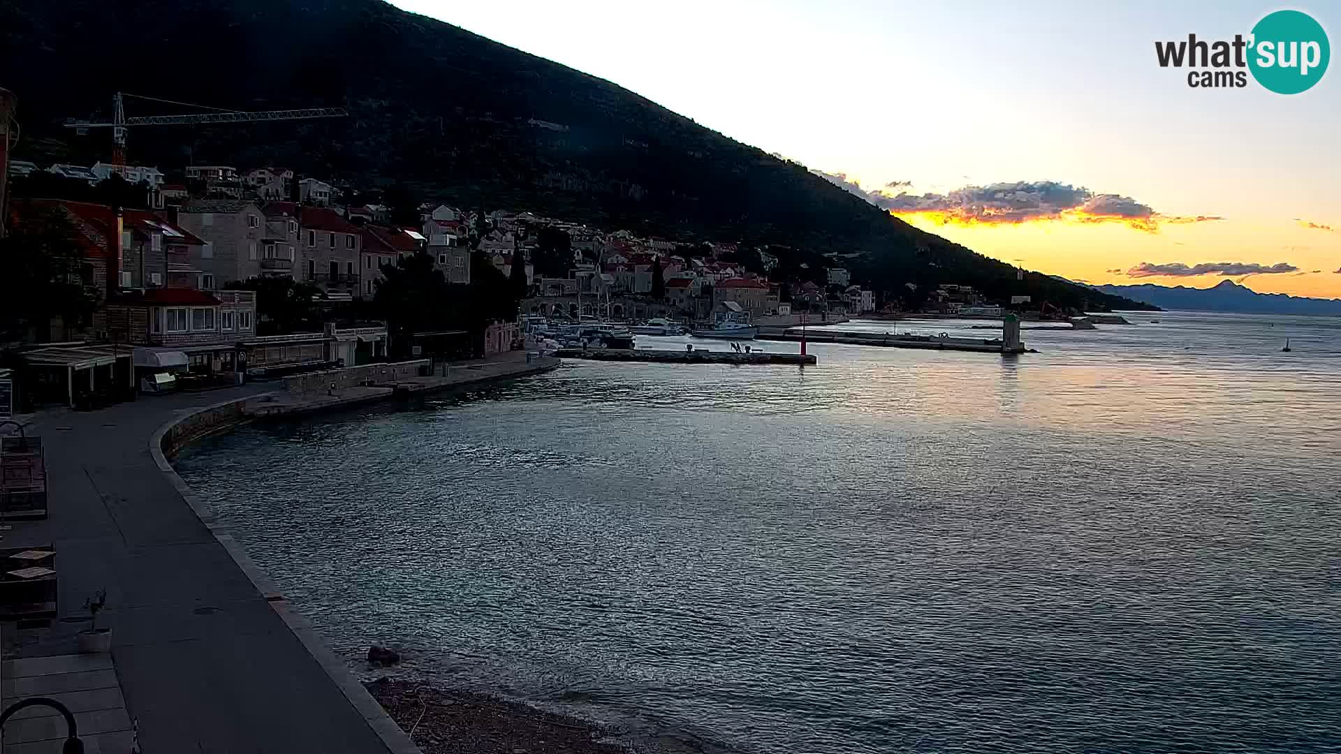 Webcam Bol centre-ville & marina – Vue en direct depuis Bol, île de Brač