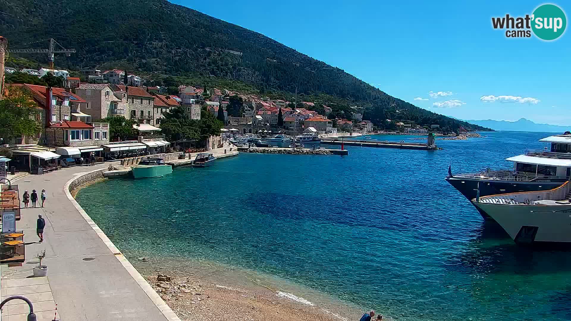 Webcam Bol Centre-Ville & Marina – Vue en direct depuis Bol, île de Brač