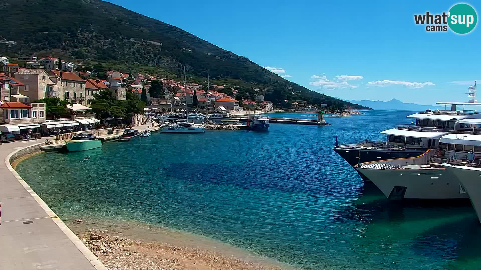 Webcam Bol Hafen & Ortszentrum – Liveblick aus Bol auf der Insel Brač