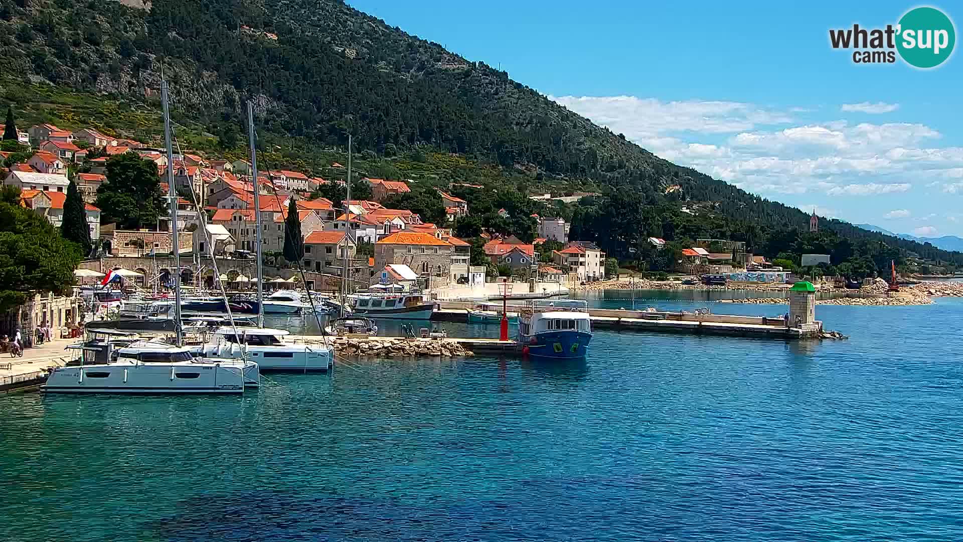 Webcam Bol Centre-Ville & Marina – Vue en direct depuis Bol, île de Brač