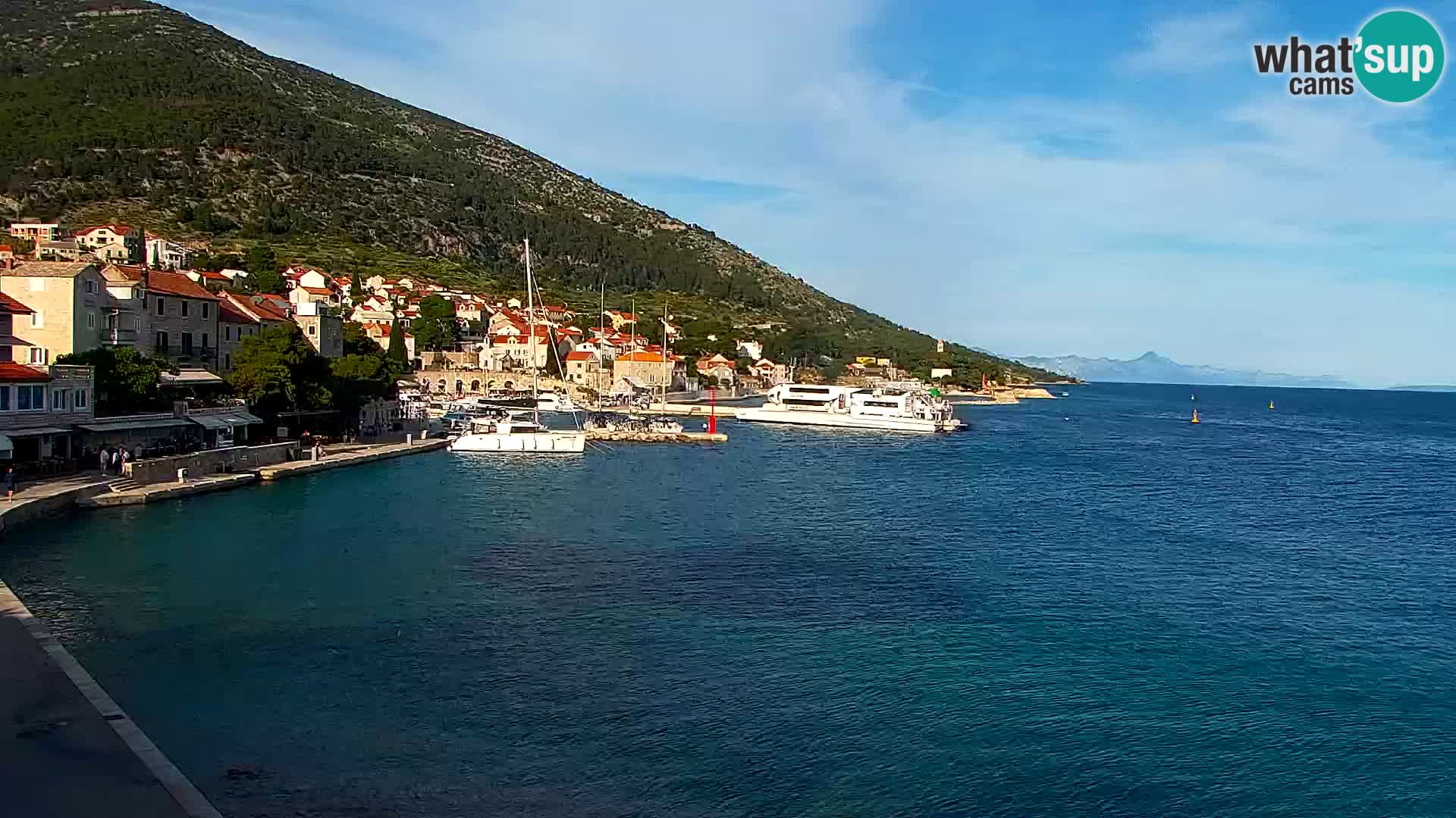 Webcam Bol centre-ville & marina – Vue en direct depuis Bol, île de Brač