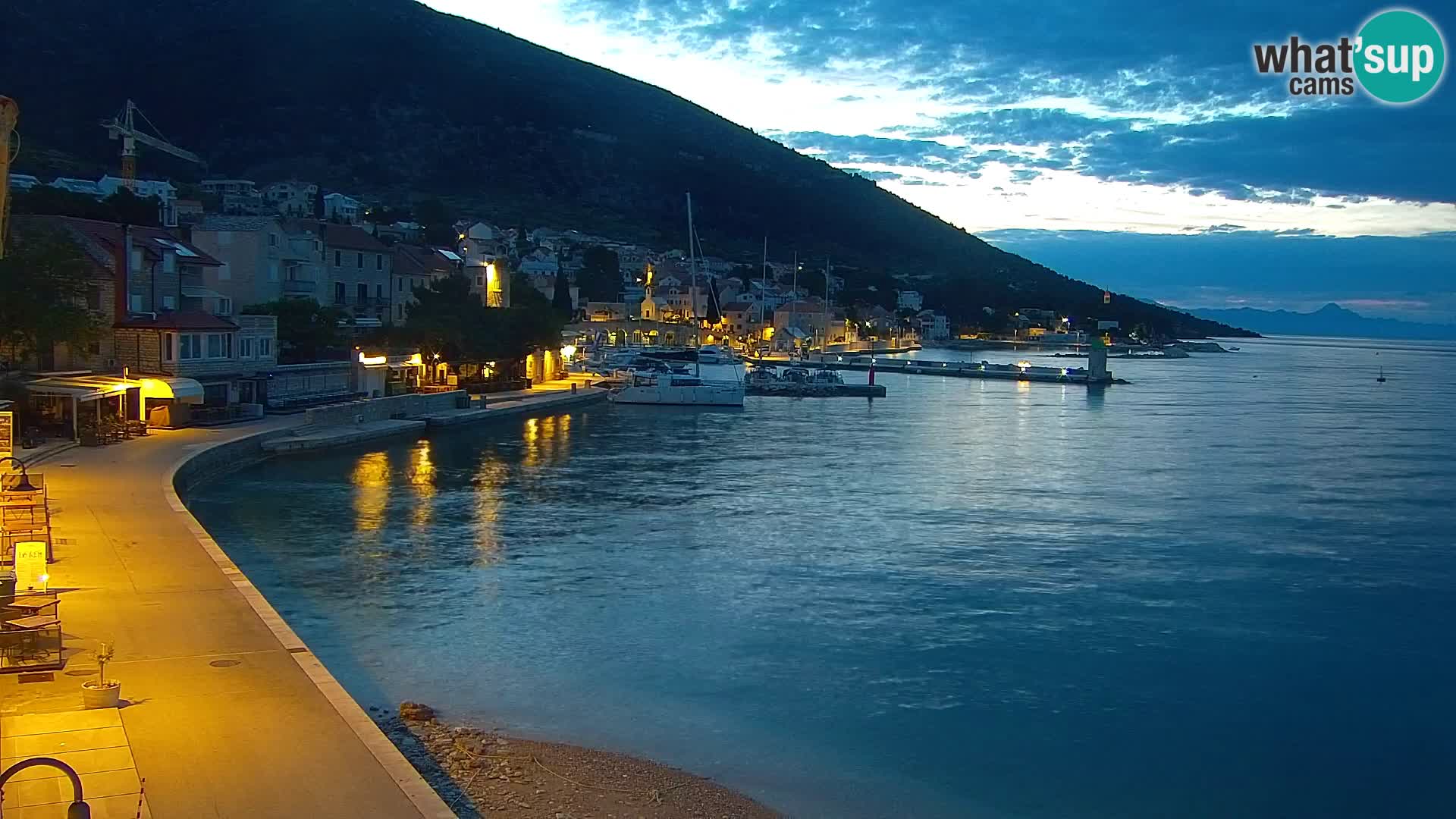 Webcam Bol Centre-Ville & Marina – Vue en direct depuis Bol, île de Brač