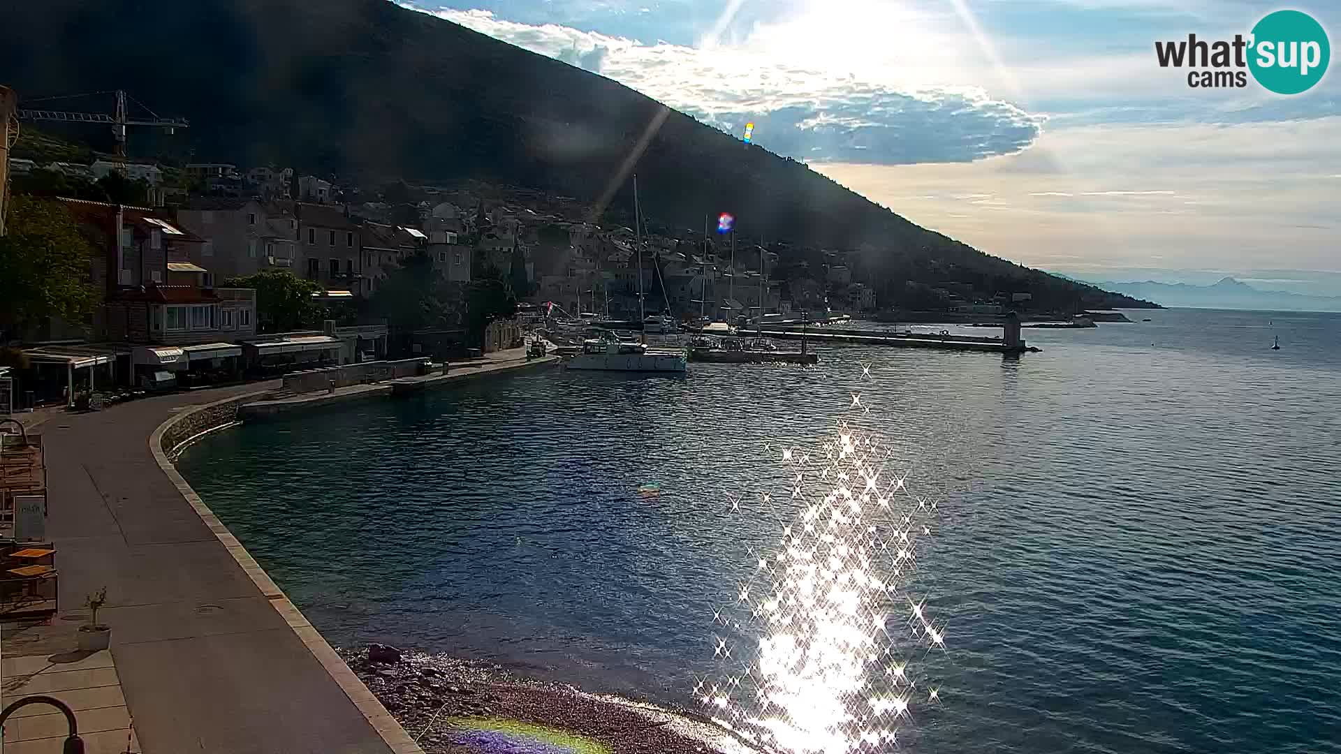 Webcam Bol centre-ville & marina – Vue en direct depuis Bol, île de Brač