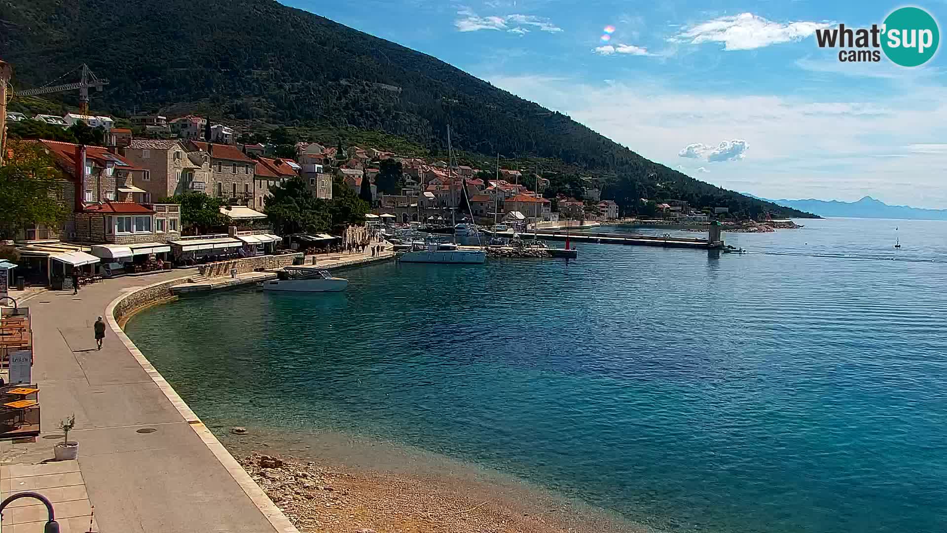 Webcam Bol Centre-Ville & Marina – Vue en direct depuis Bol, île de Brač