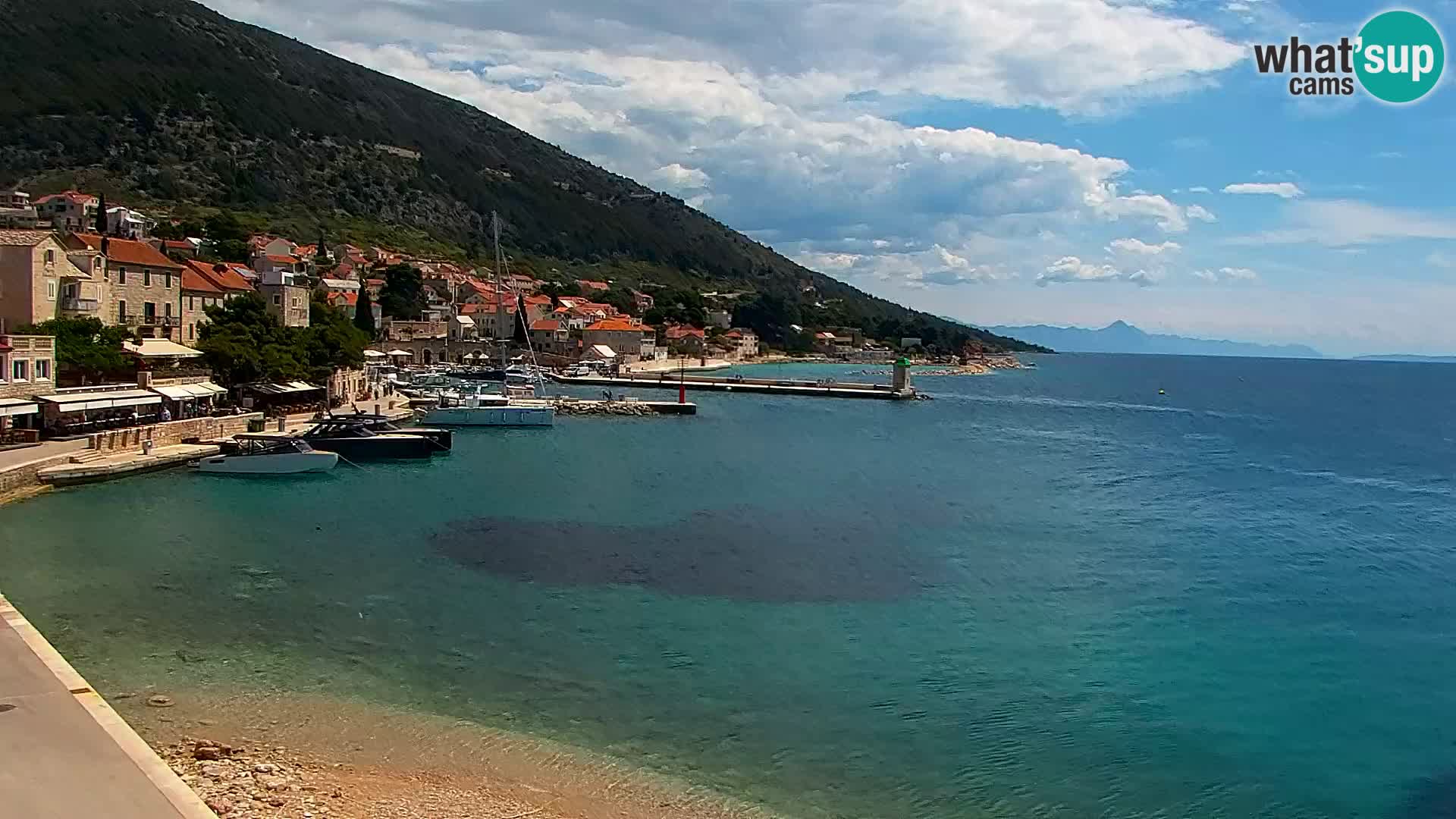 Webcam Bol centre-ville & marina – Vue en direct depuis Bol, île de Brač