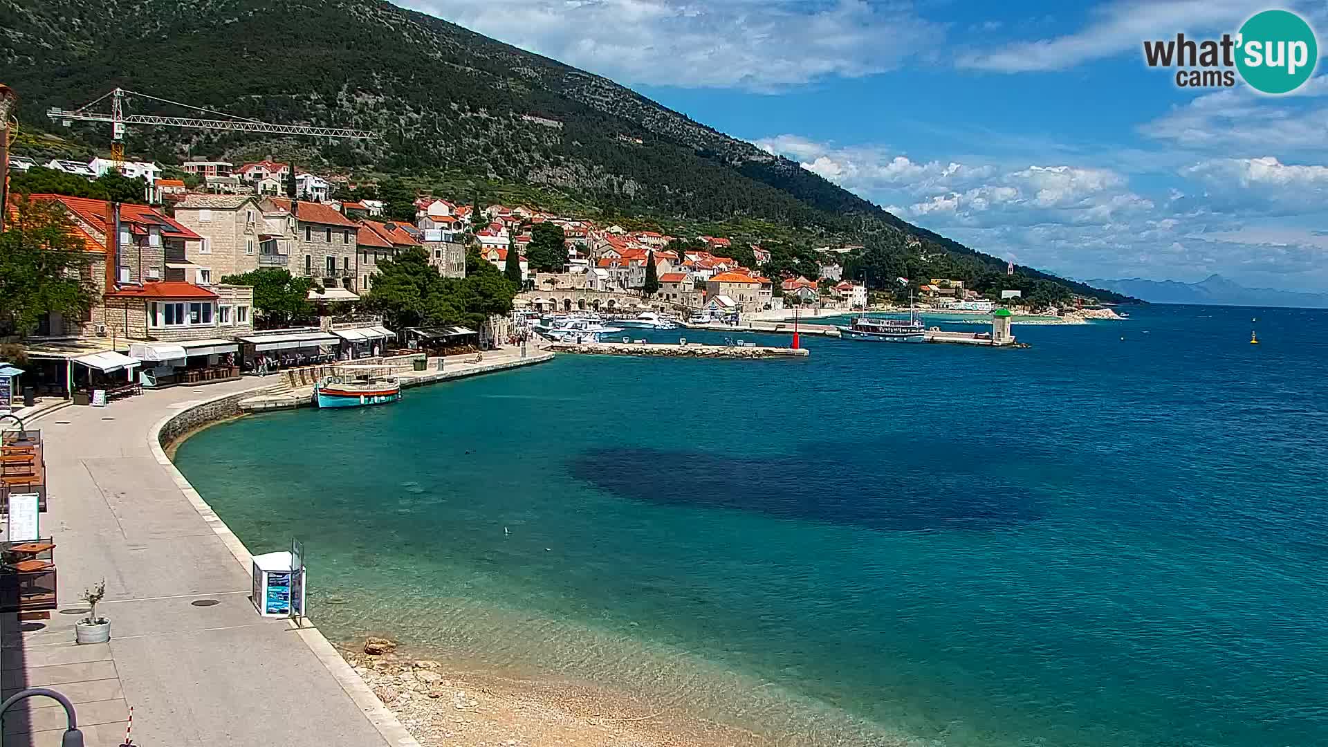 Webcam Bol Centre-Ville & Marina – Vue en direct depuis Bol, île de Brač
