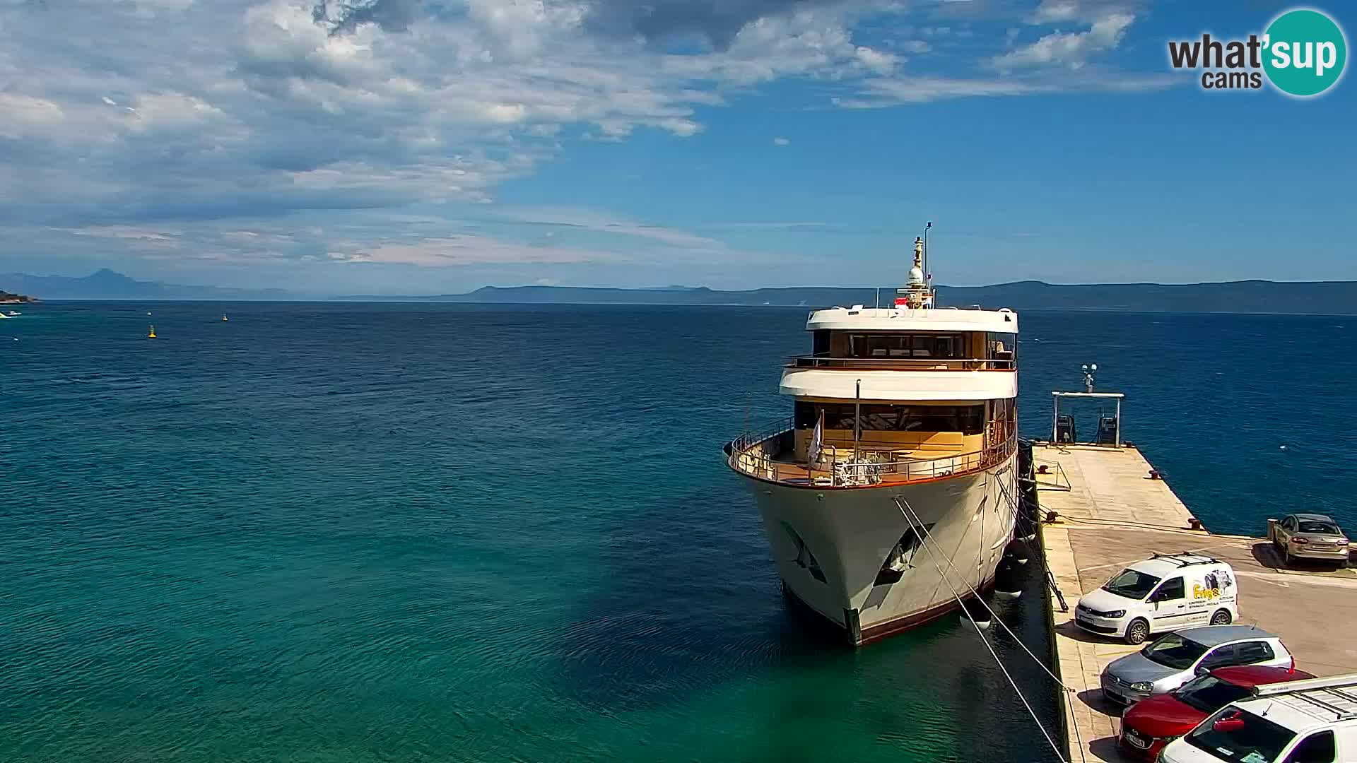 Webcam Bol Centro e Marina – Vista live dal porto di Bol